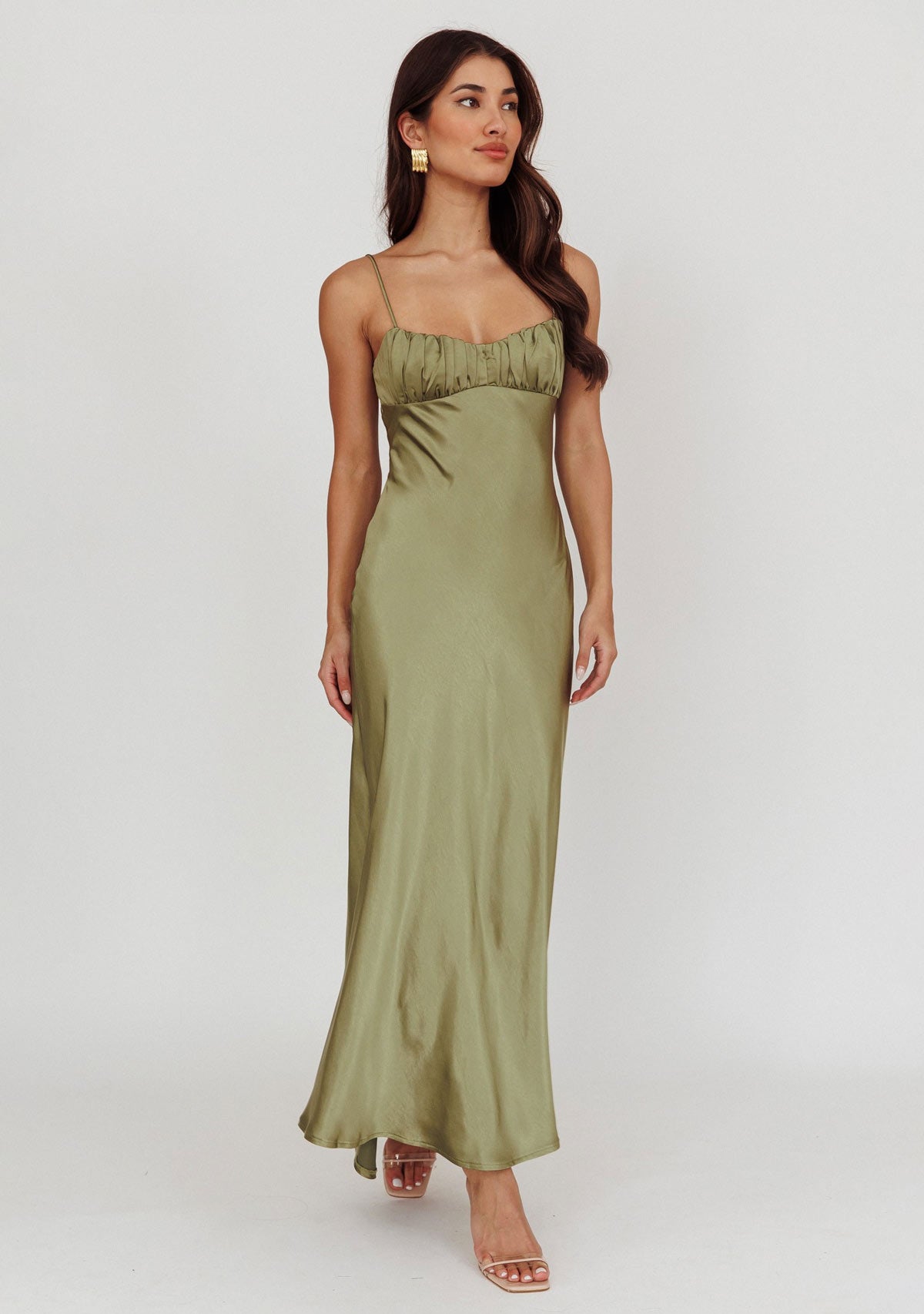 Woven Maxi Dress Olive