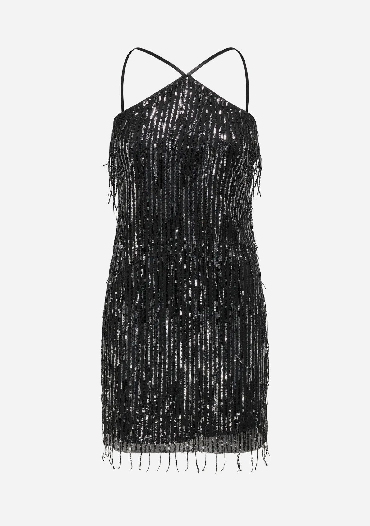 ONLspacy Sl Halterneck Sequins Dress Wvn Black
