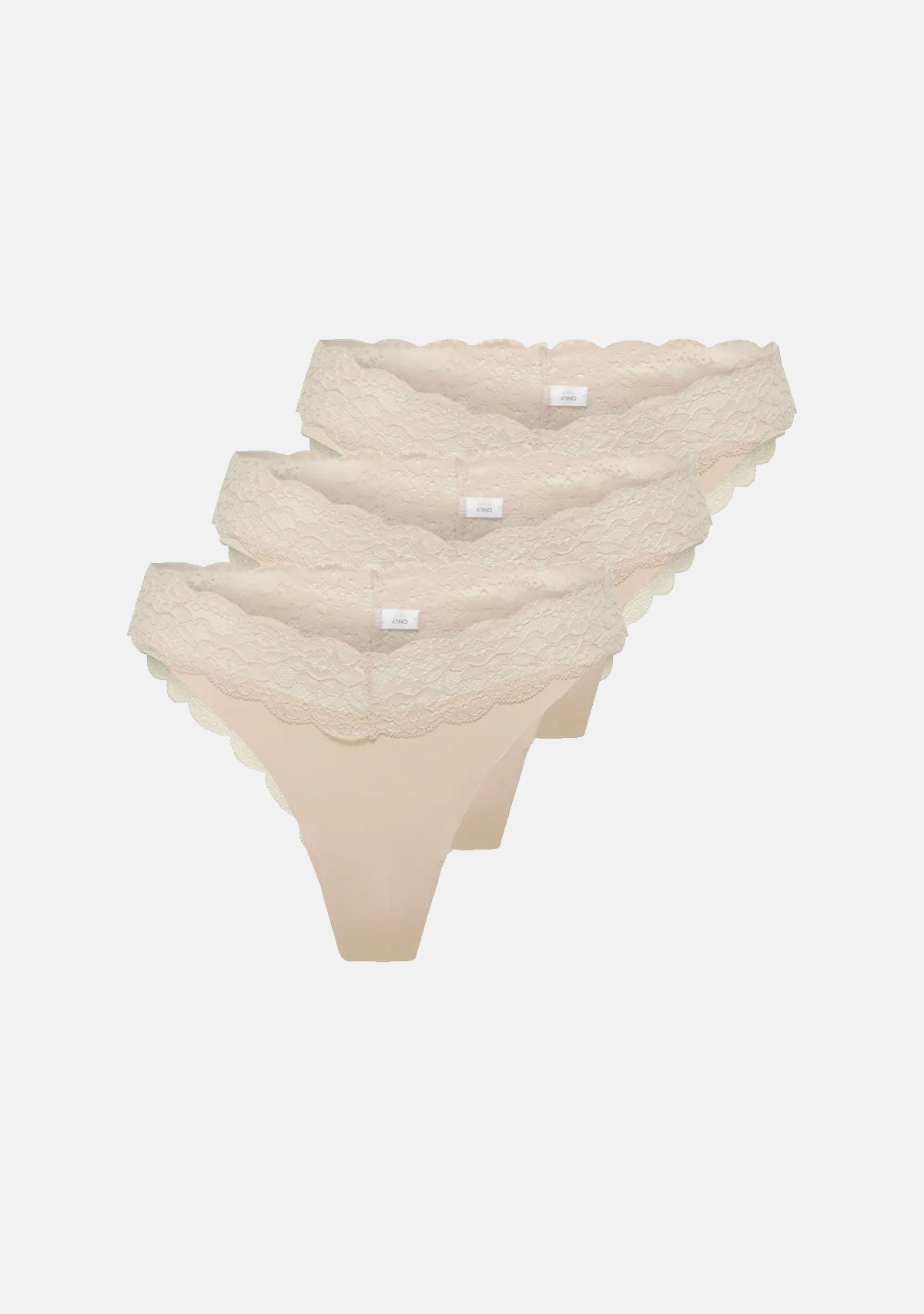 ONLchloe Lace S.S Thong 3 Pack Acc Noos Cloud Dancer