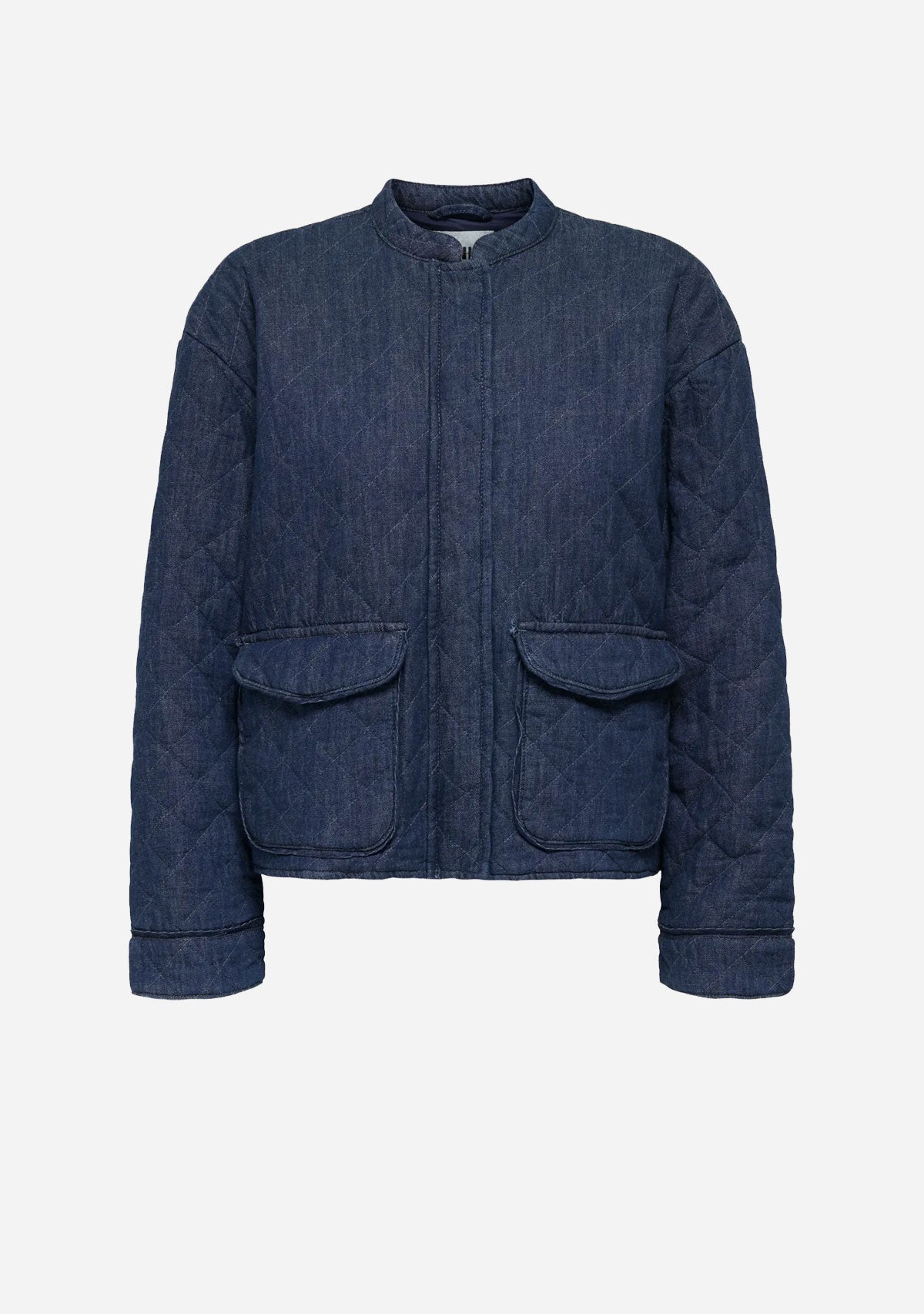 Onlhallie Quilted Dnm Jacket Akm Noos Dark Blue Denim