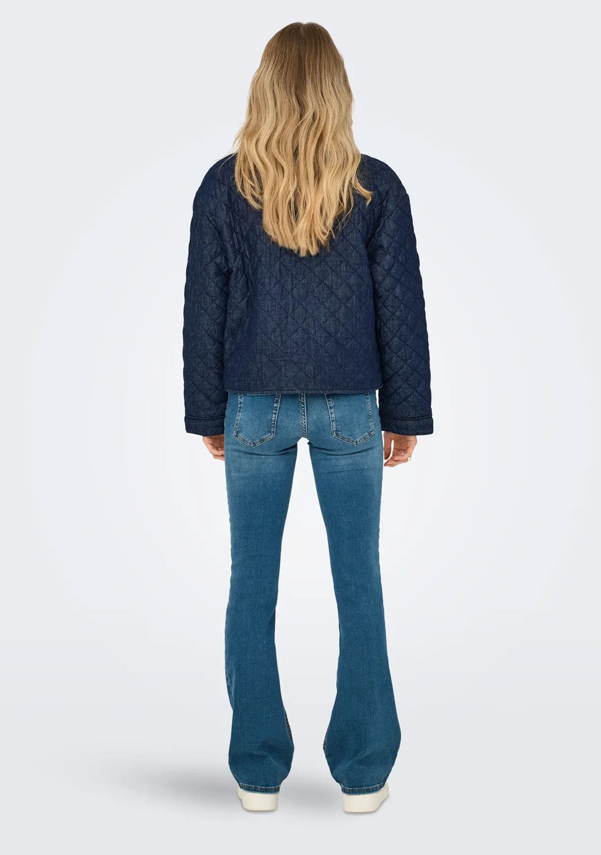 Onlhallie Quilted Dnm Jacket Akm Noos Dark Blue Denim