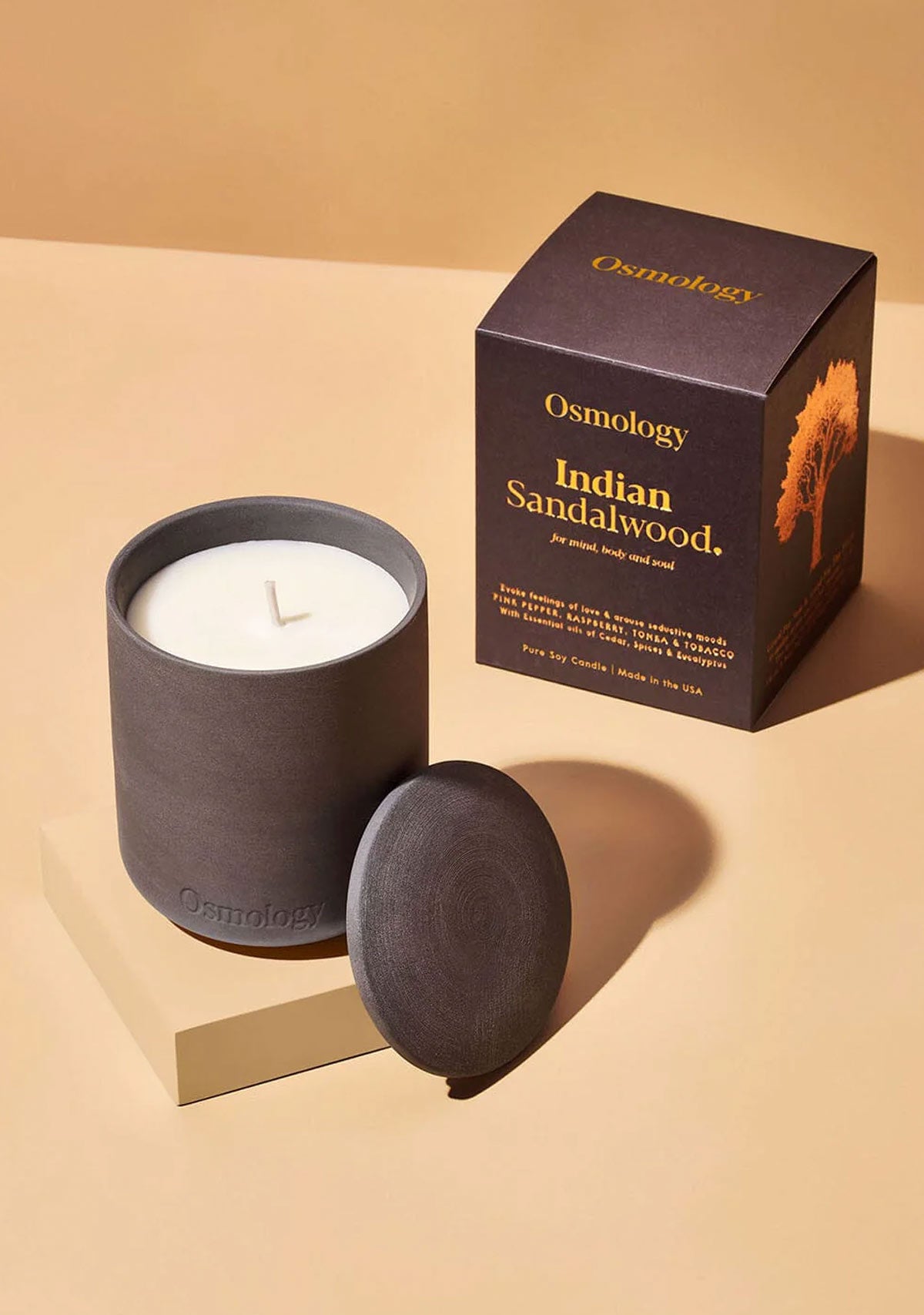 Indian Sandalwood Ceramic Candle