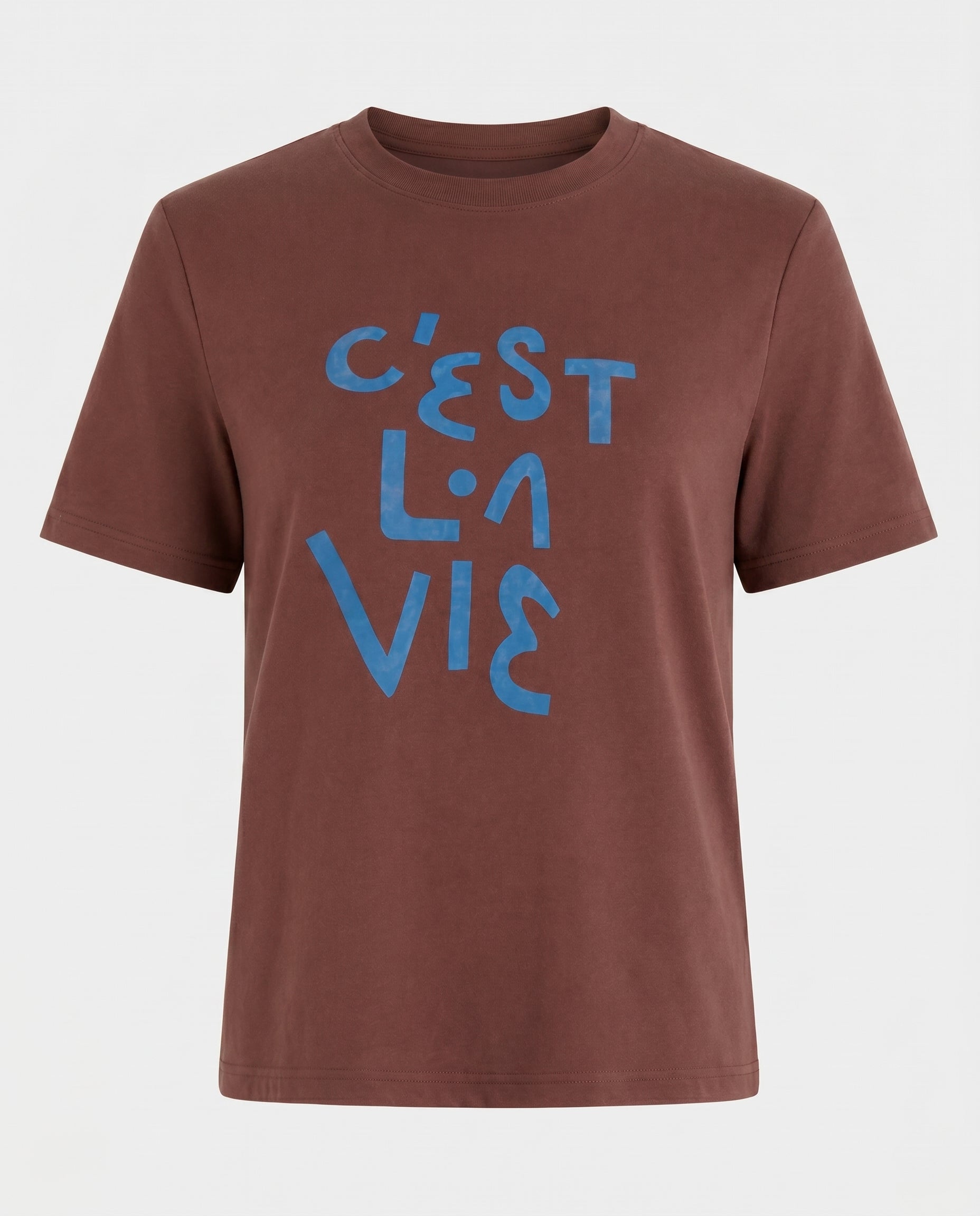 Relaxed Fit Message Tee Brown