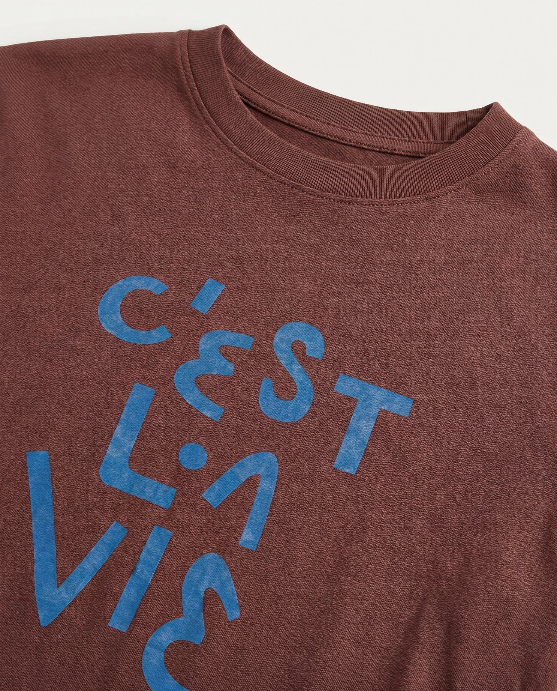 Relaxed Fit Message Tee Brown