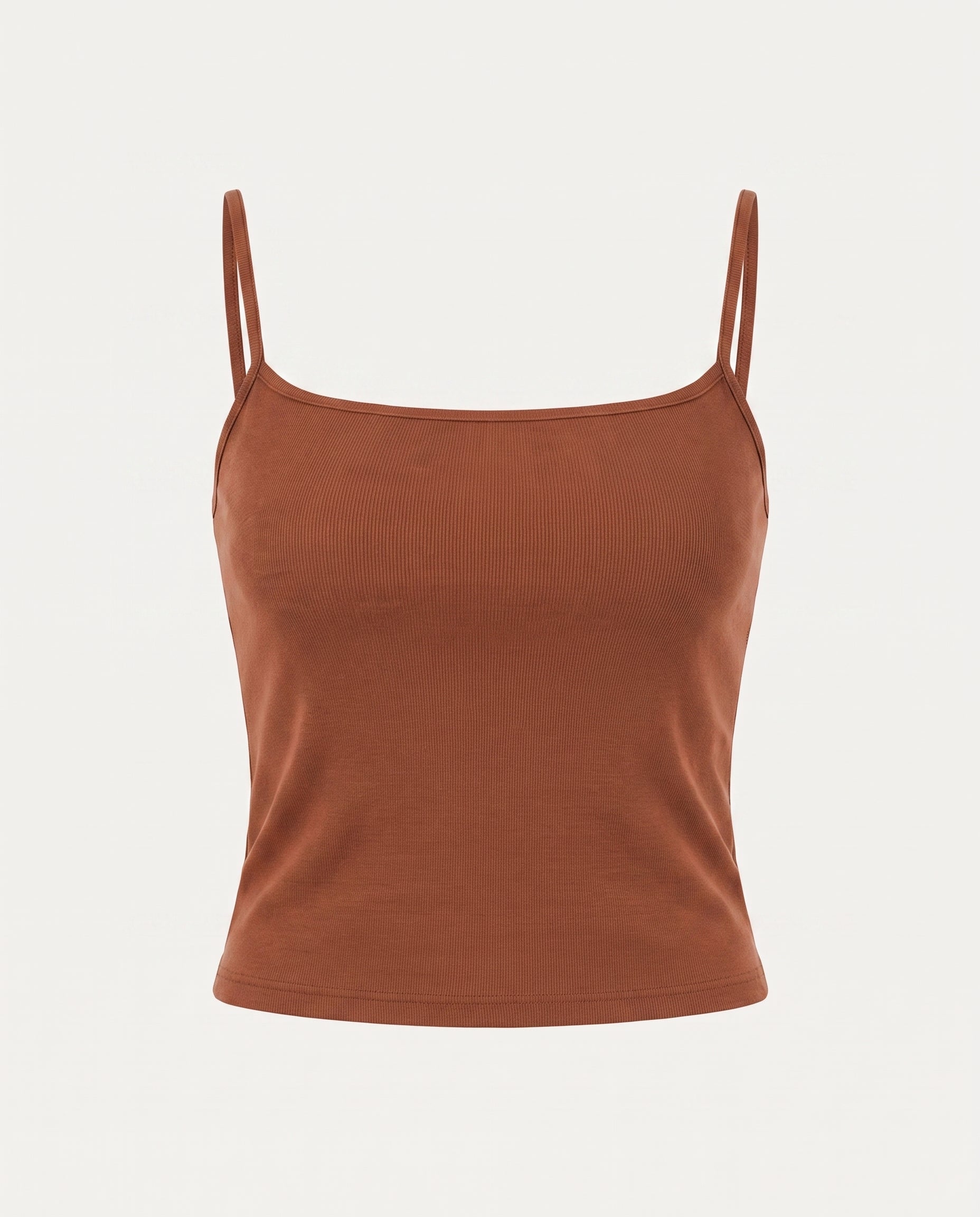 Basic Crop Tank Coffe Coffee