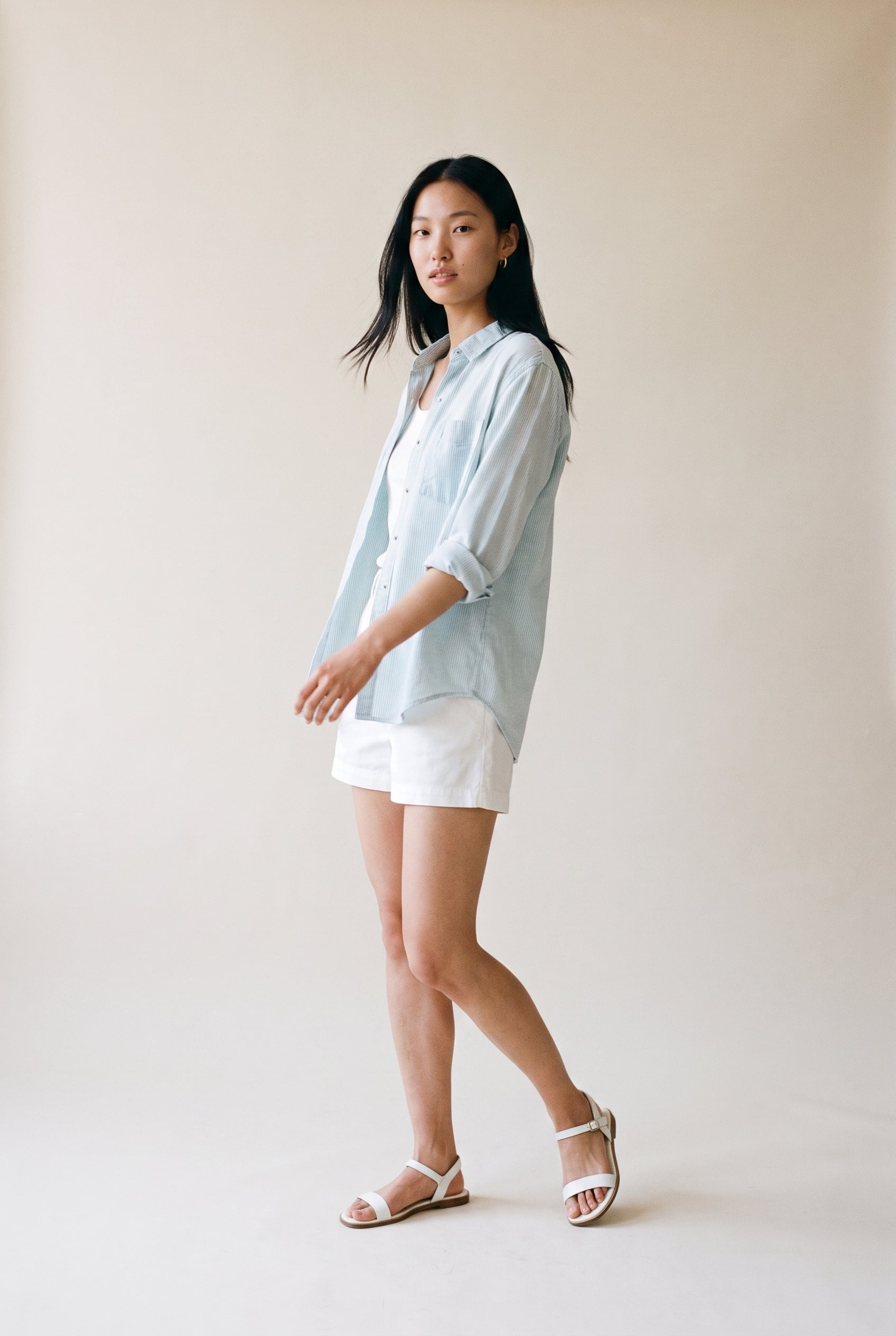 Ozzy Button Up Blue Stripe