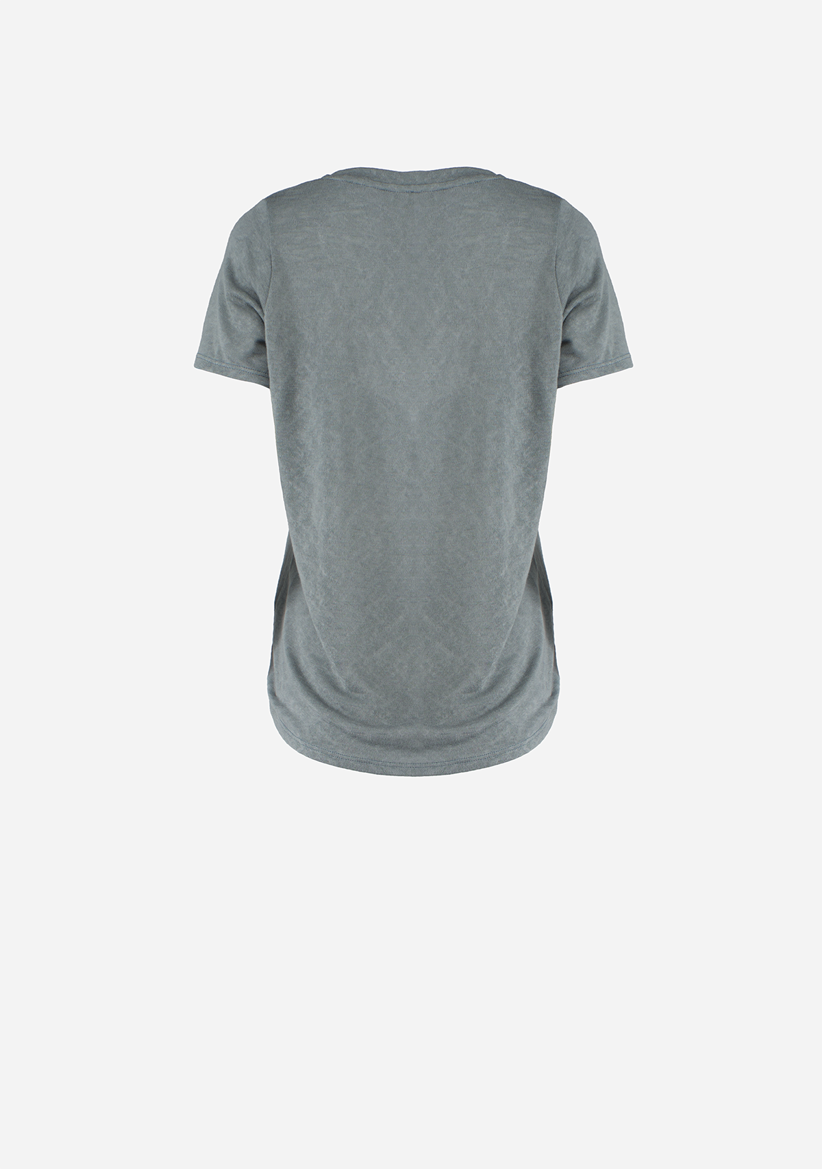 Hacci Slub V-Neck Band Tee Seagrass
