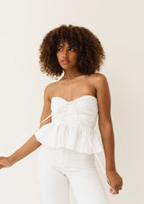 Halter Neck Strap Peplum Top