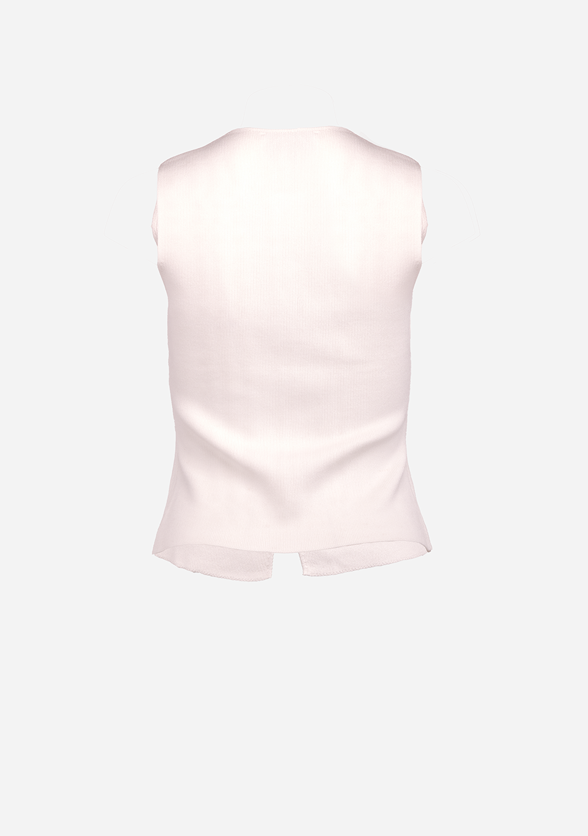 V Neck Knit Vest Off White