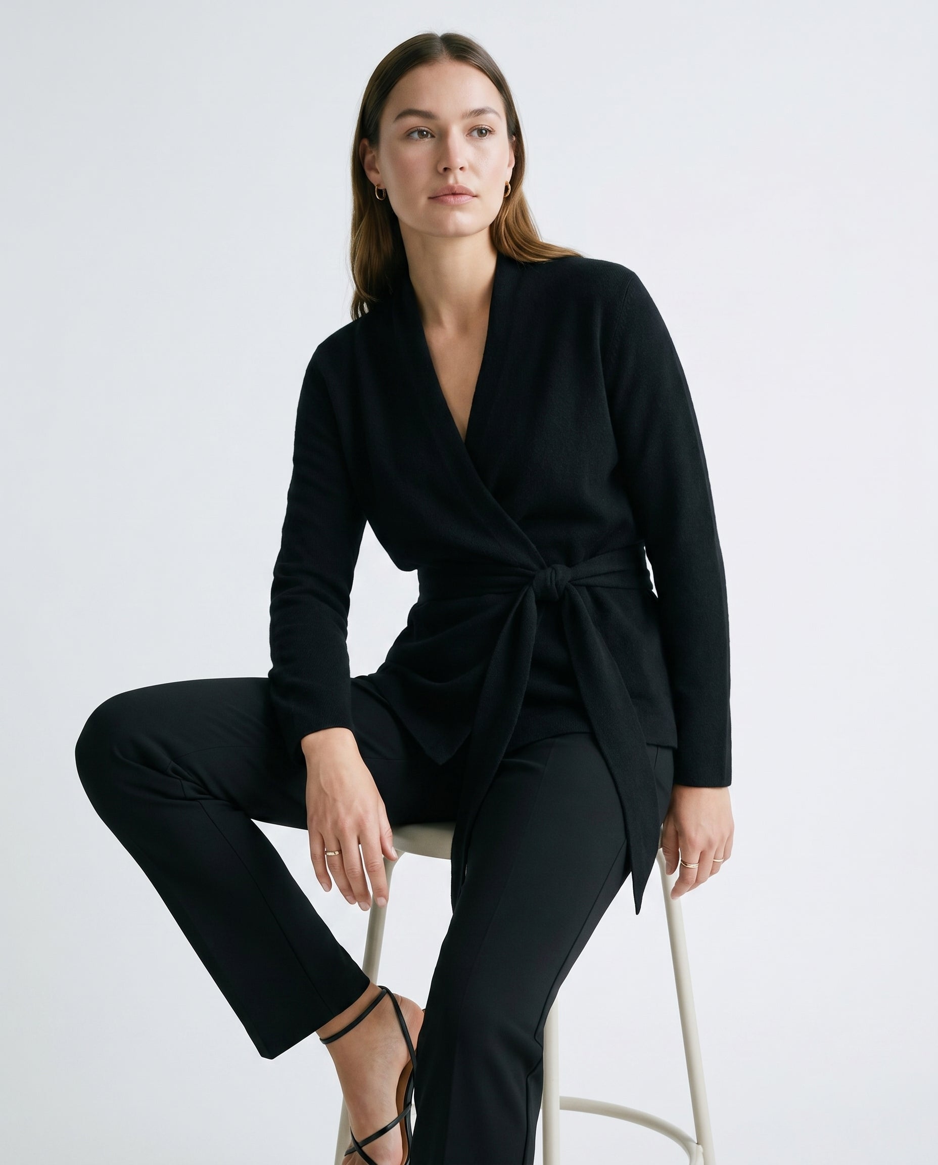 Black  Draped Top Black