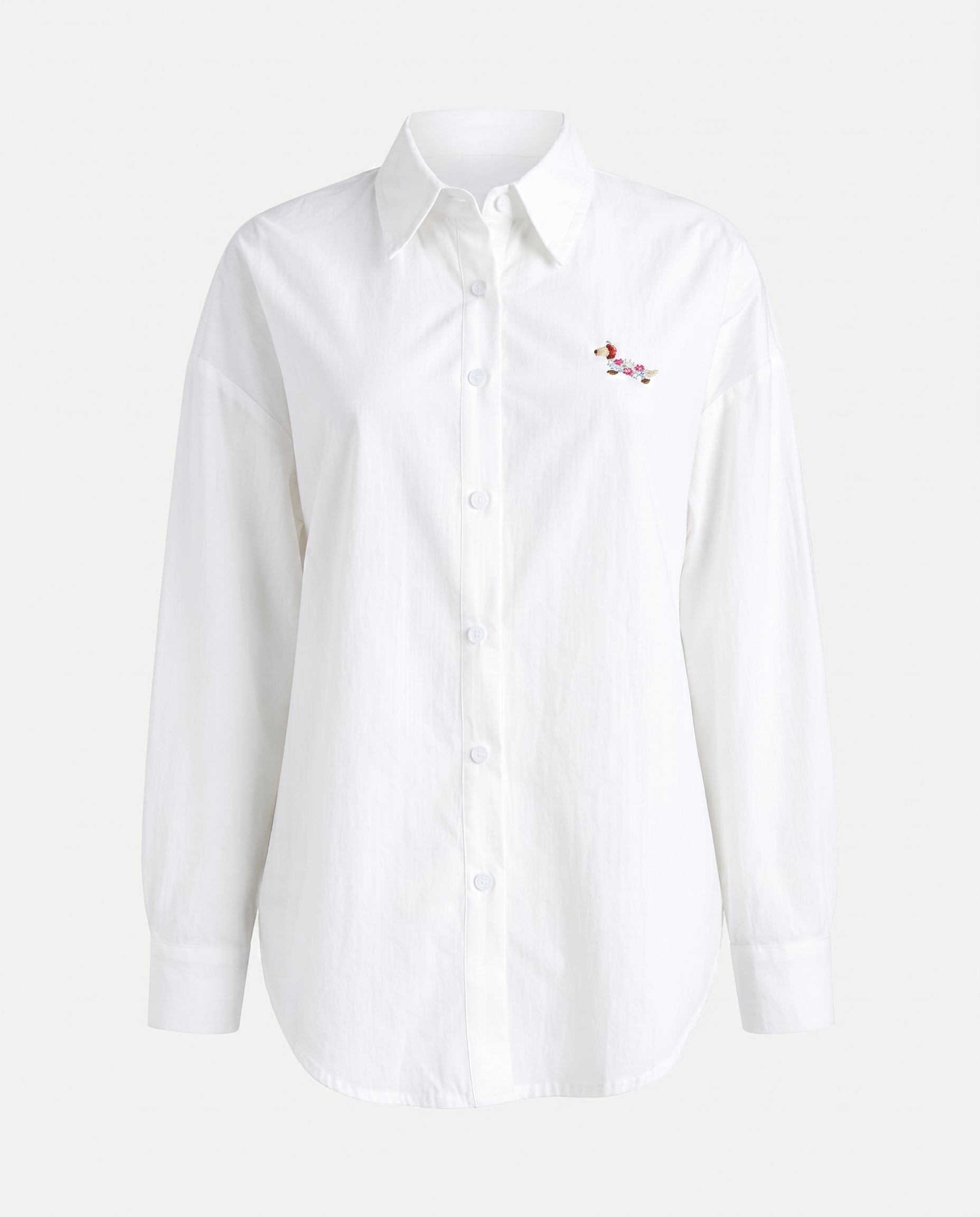 Relaxed Fit White Shirt White