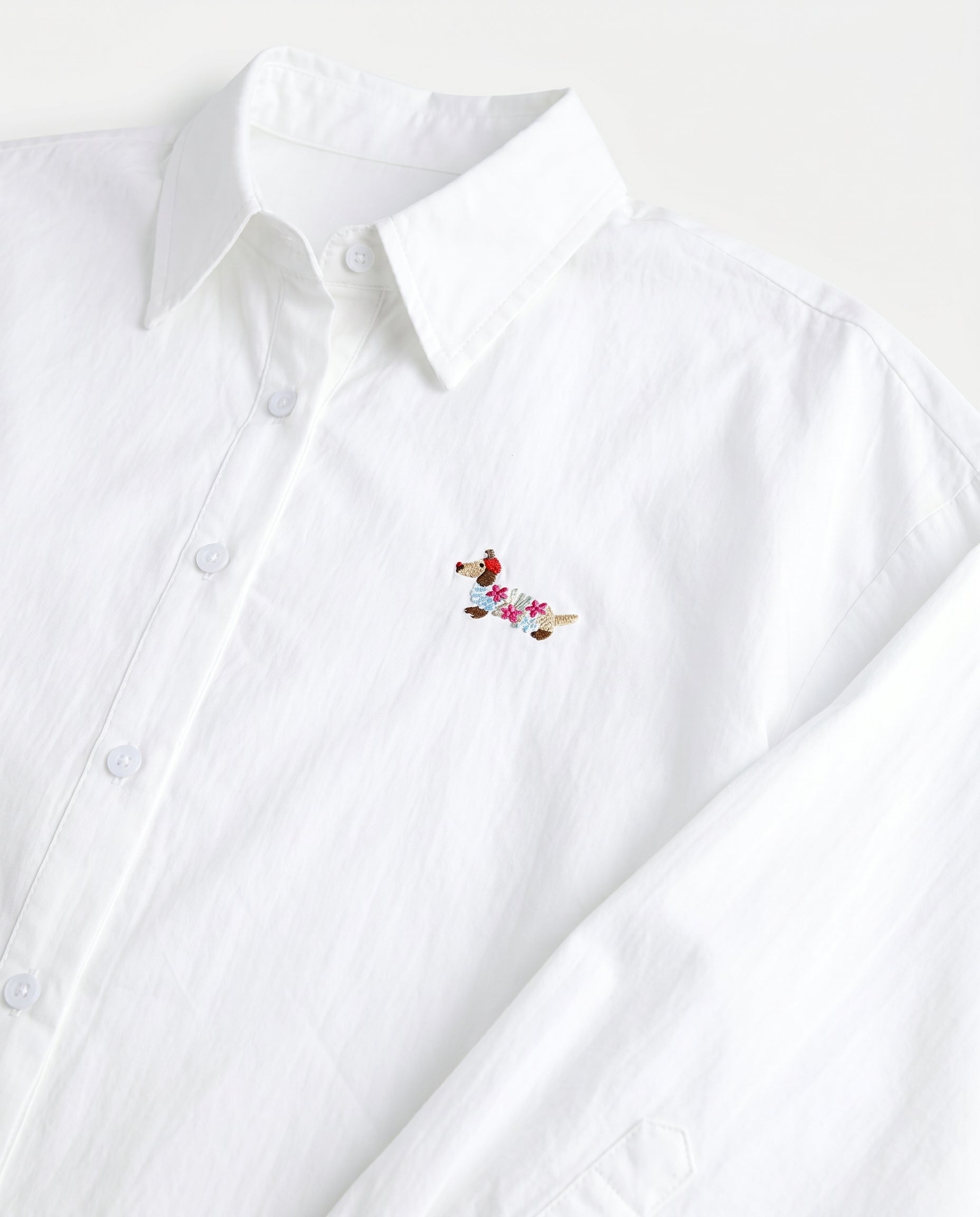 Relaxed Fit White Shirt White