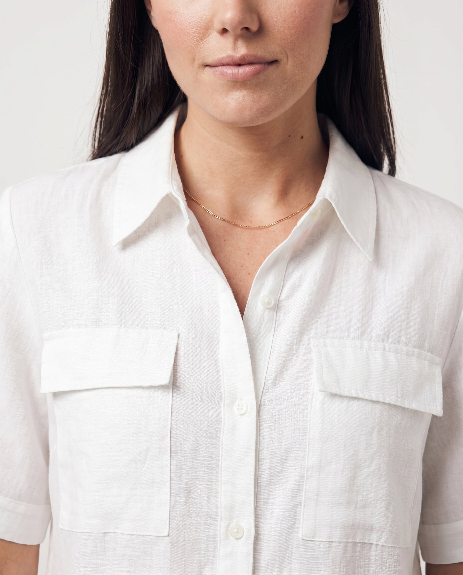 Relaxed Pocket Shirt White
