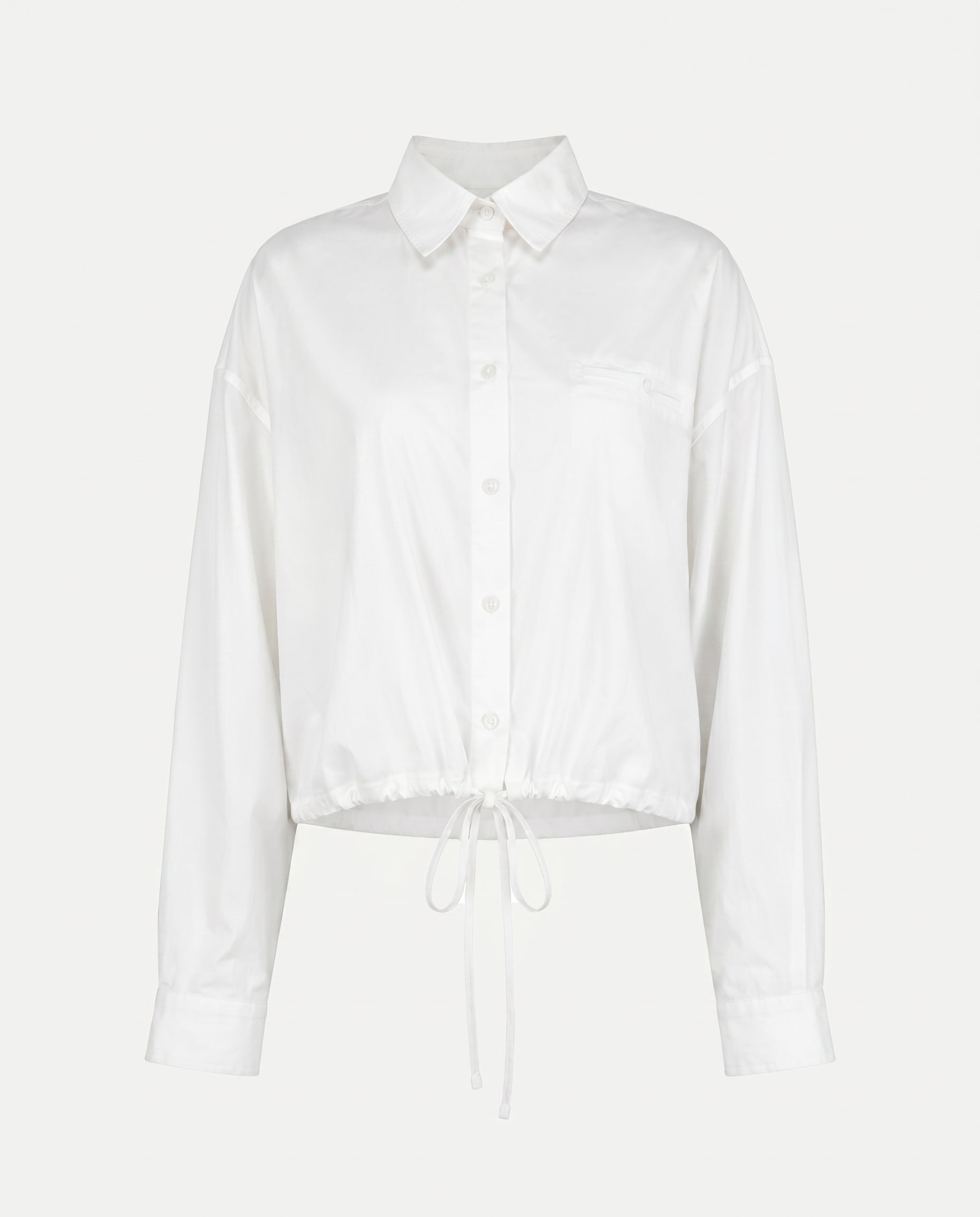 Button-Up Shirt with Ties White