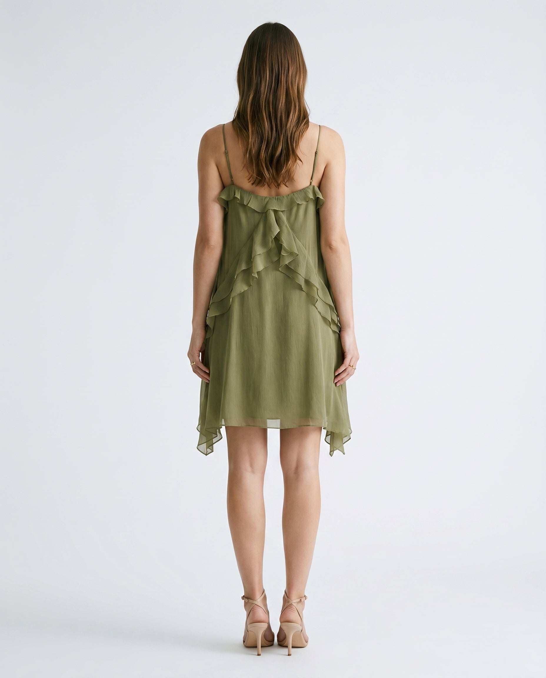 Flowy Strap Dress Green