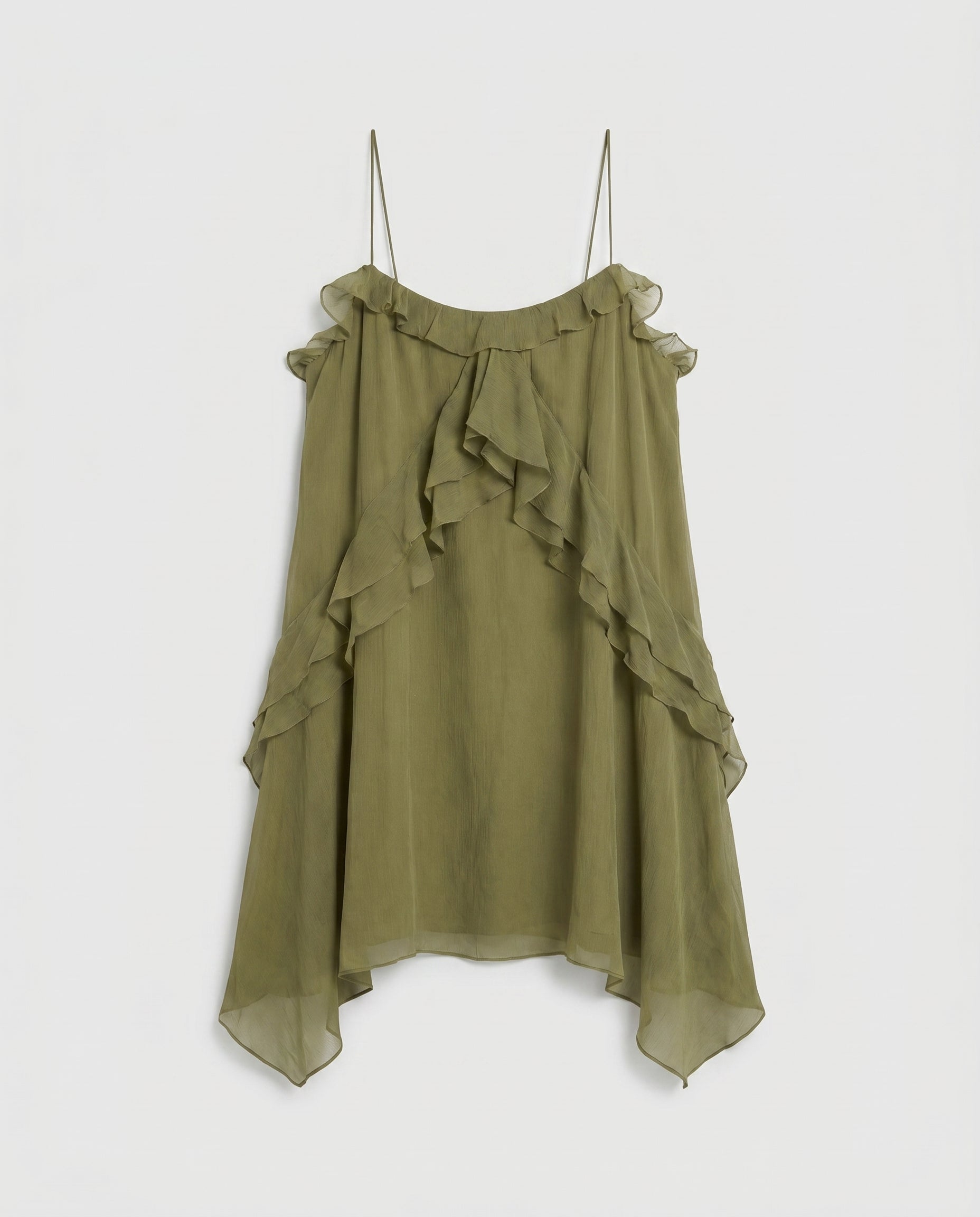Flowy Strap Dress Green