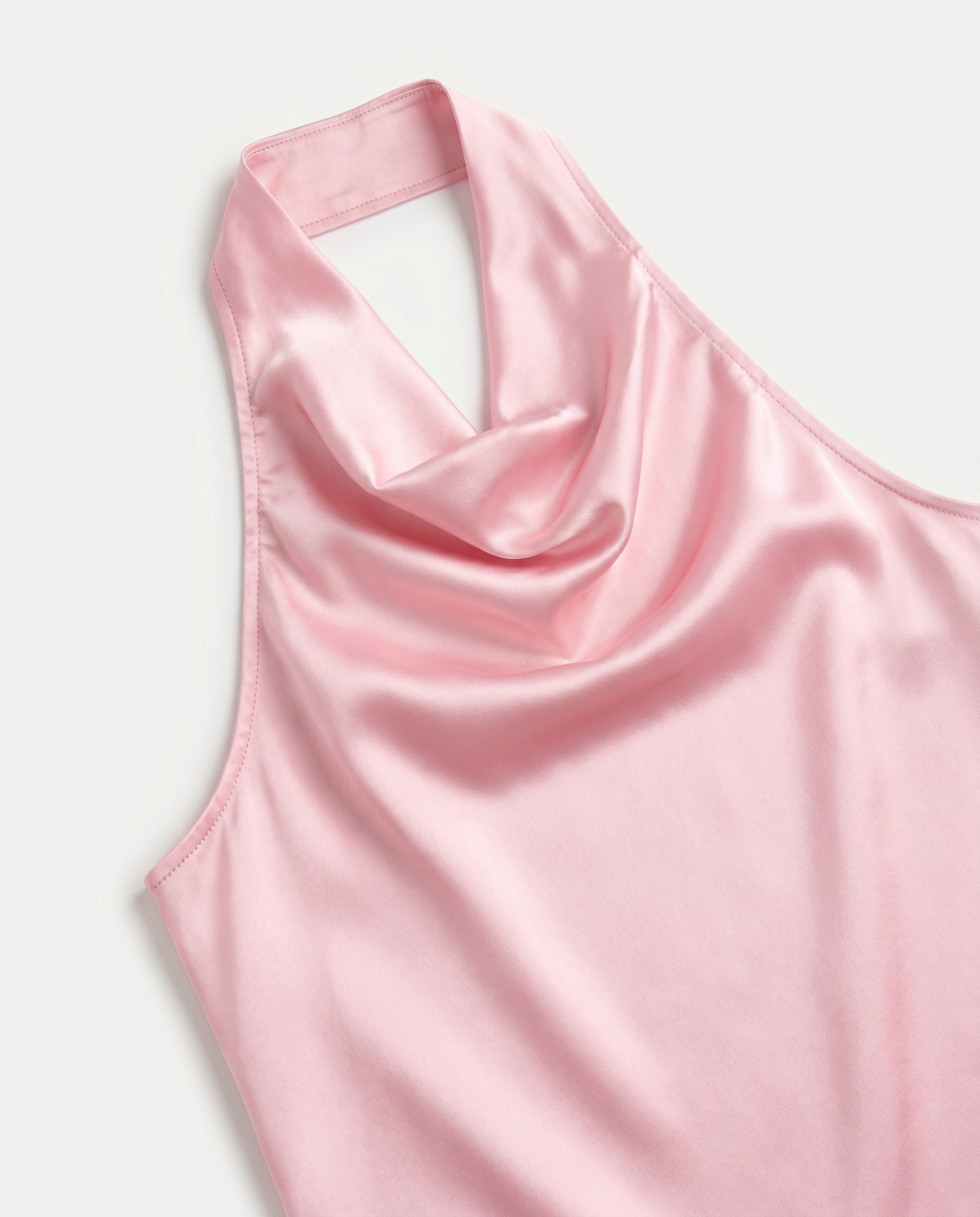 Sleeveless Cowl Neck Top Pink