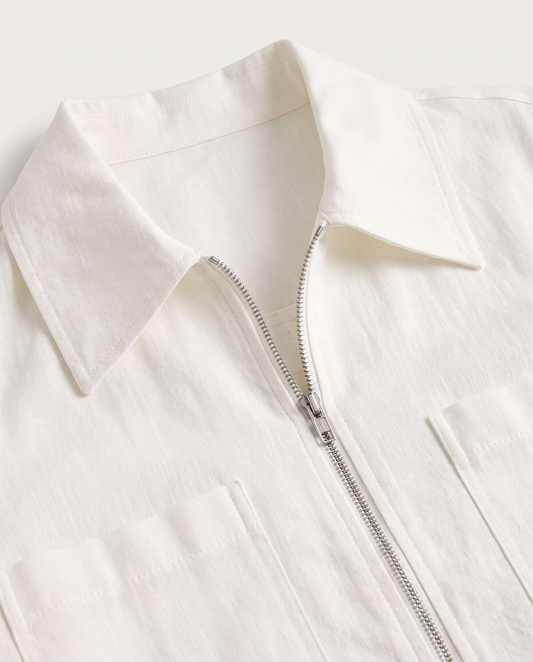 Tie-Front Shacket White