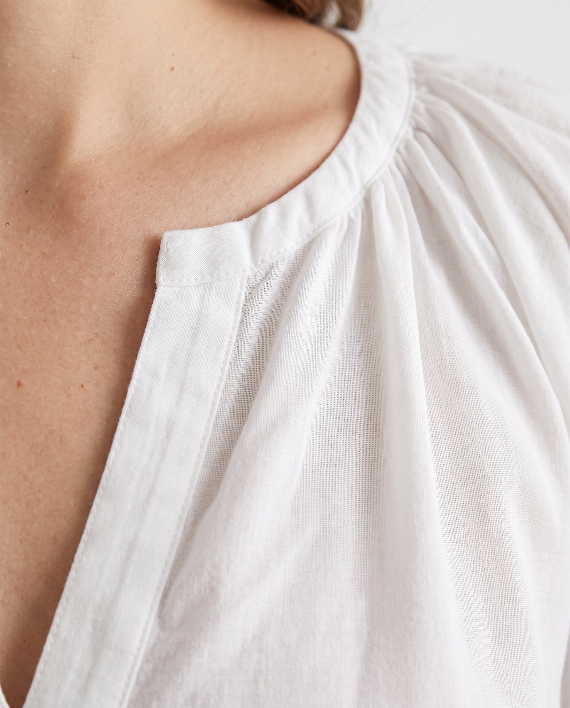 Soft Drape Blouse White