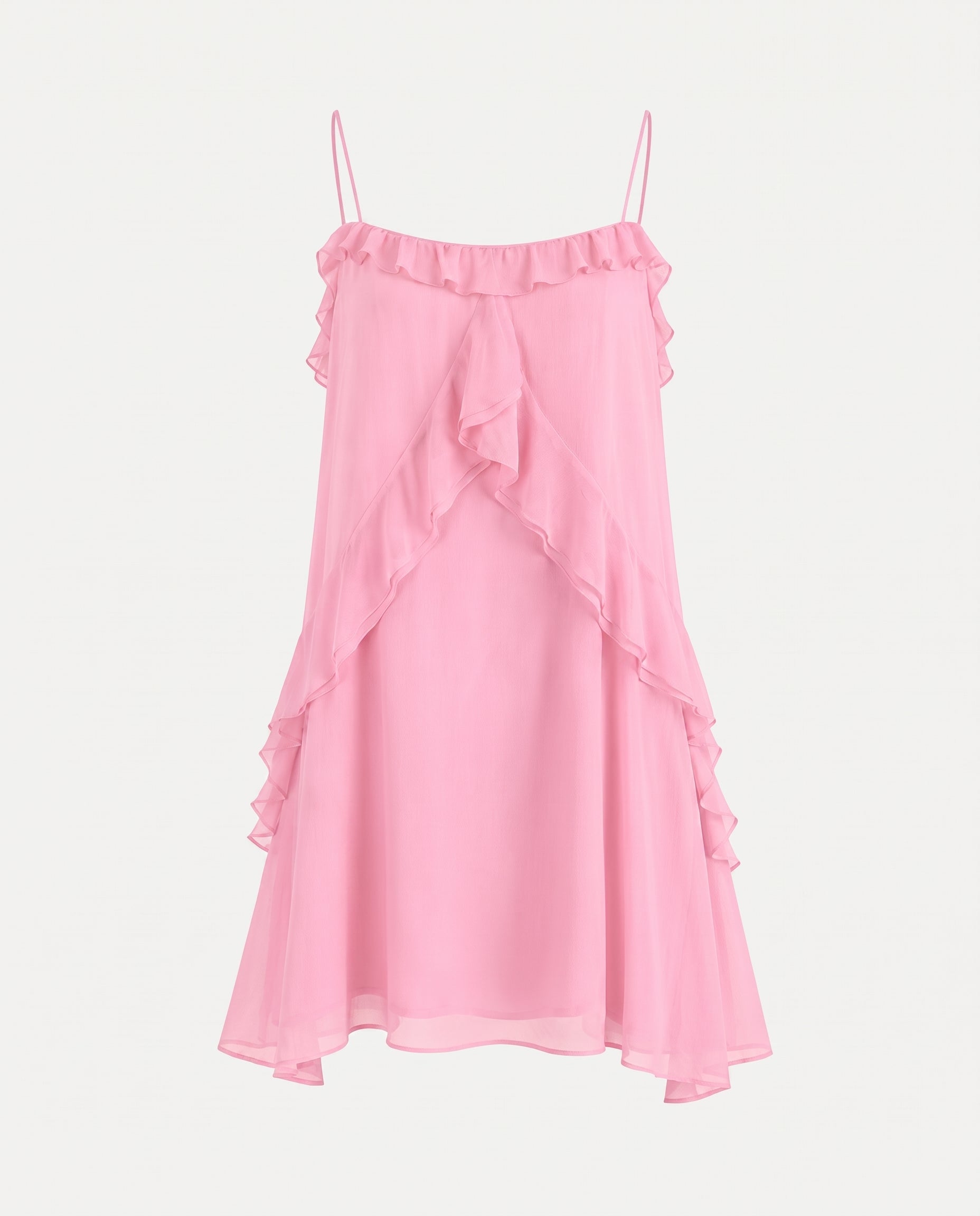 Soft Gathered Dress Pink