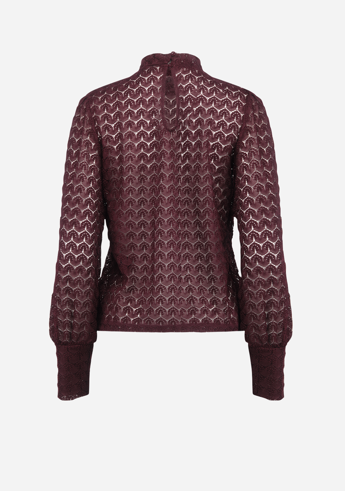 VMBecca Ls High Neck Lace Top Jrs Noos Winetasting