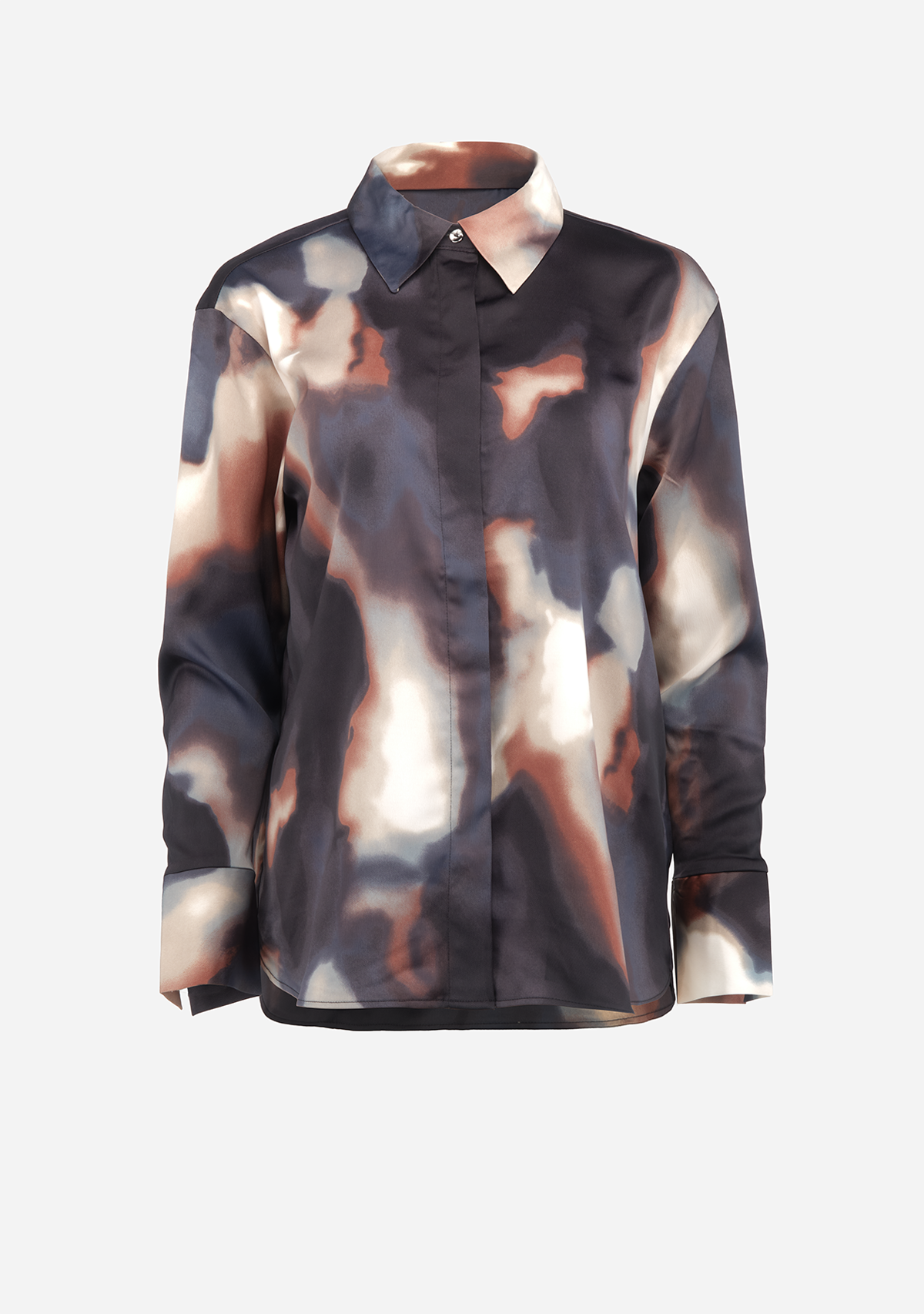 VMJoa Ls Shirt Pr Wvn Ga Black Mood Indigo