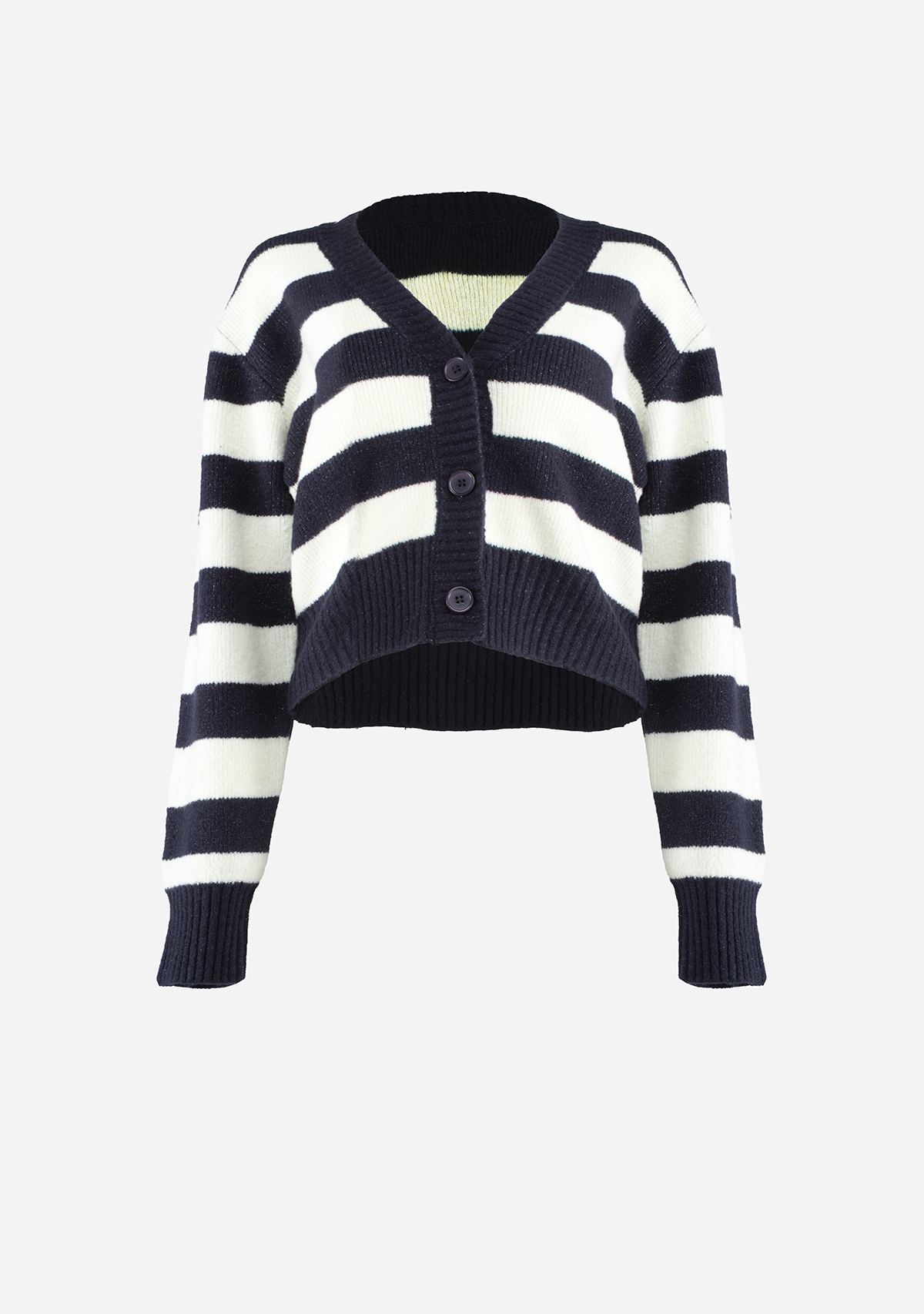 Right Time Cardigan White/Navy