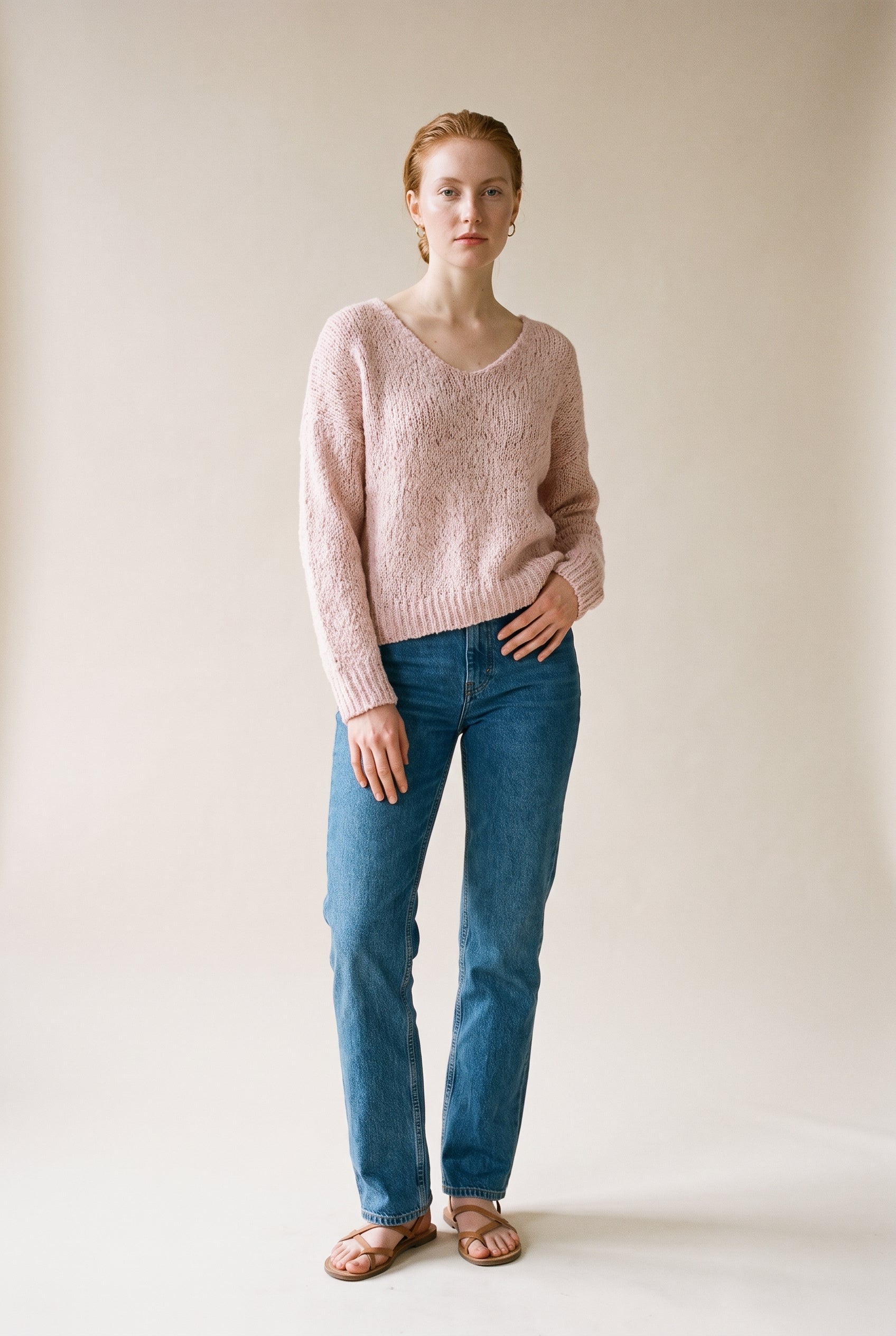 Pull en maille popcorn