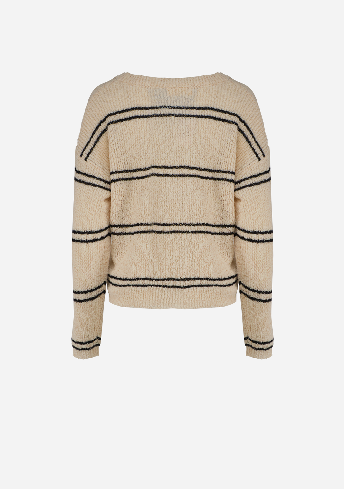 Pierre Striped Cardigan Natural/Black
