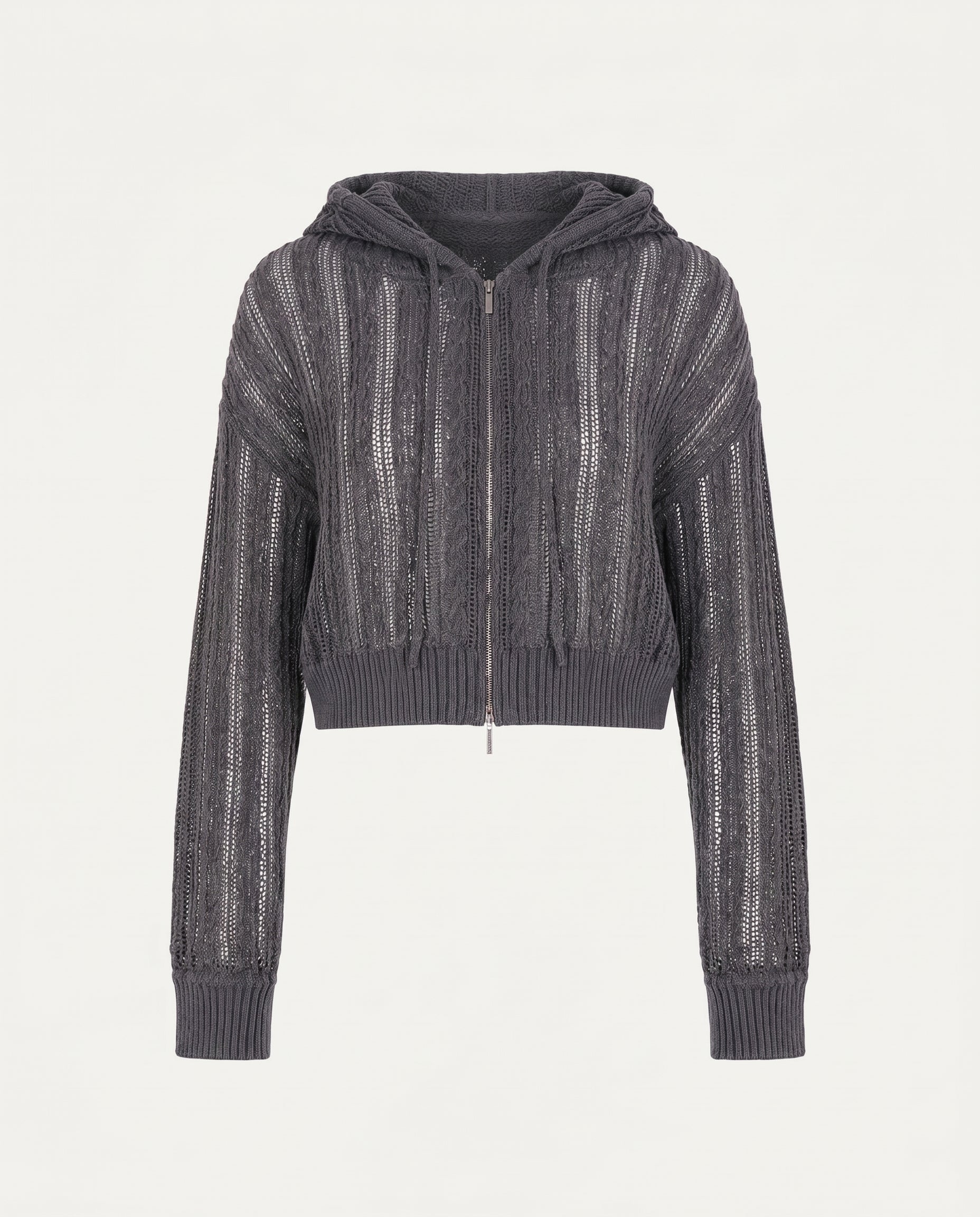 Hooded Zip Top Black