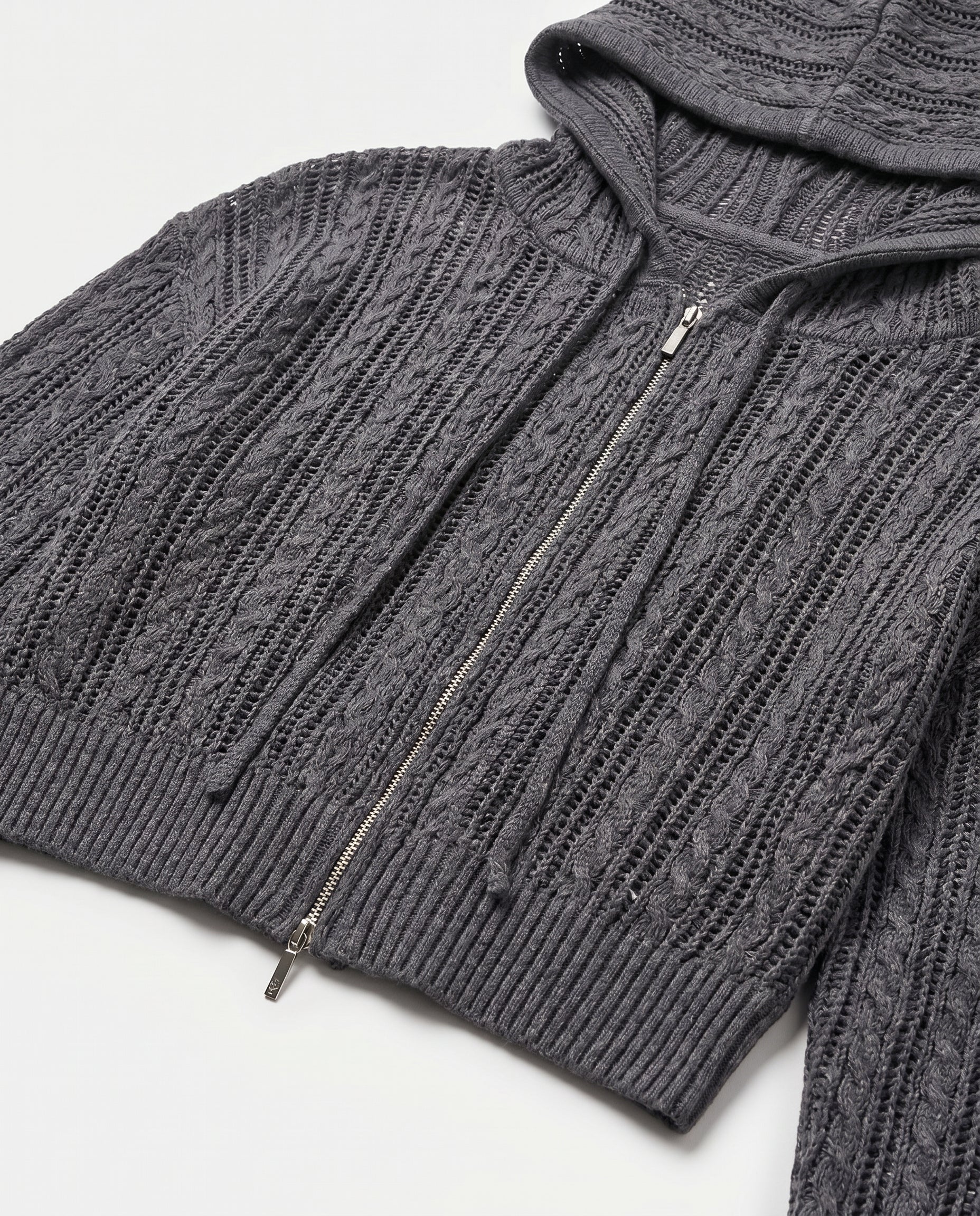 Hooded Zip Top Black