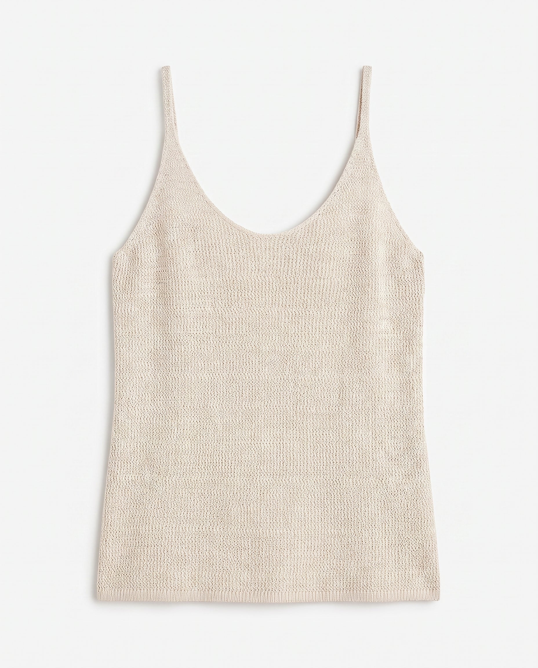 Sleeveless Knit Top Beige