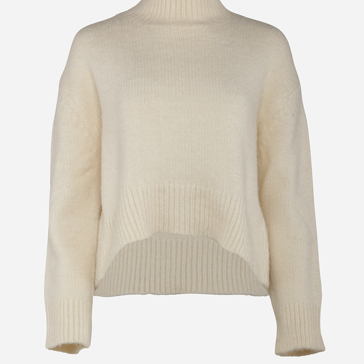 Wool Blend Mock Neck Sweater