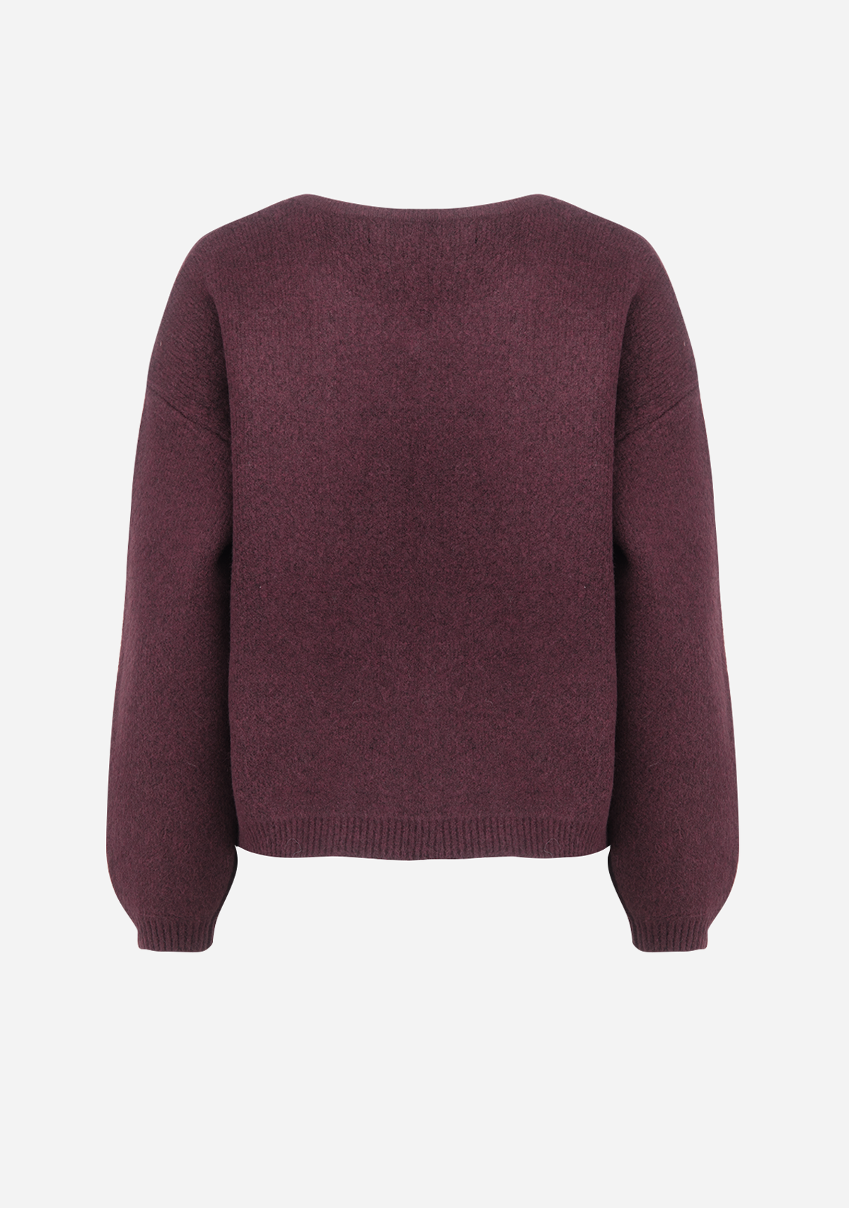 VM Bow LS O-Neck Tie Cardigan Winetasting
