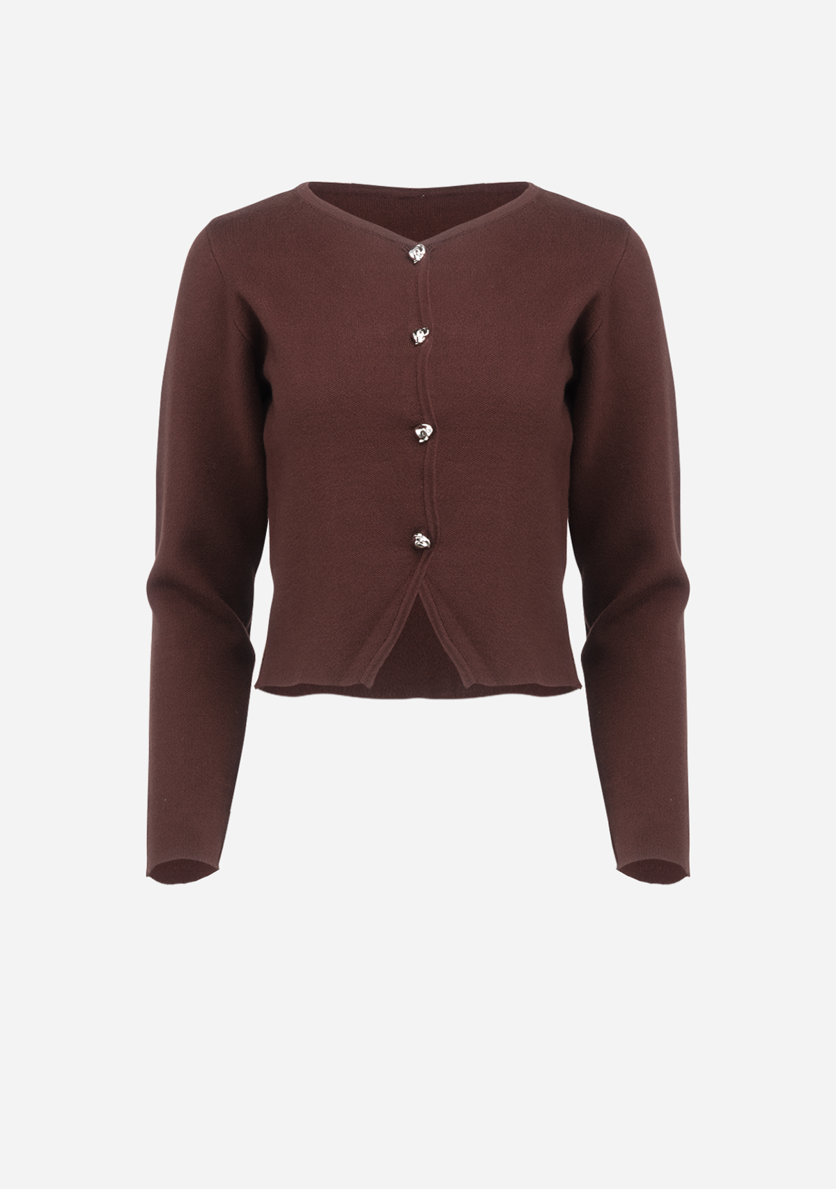 ONLscarlett Ls Button Cardigan Knt Chocolate Torte Silver Button