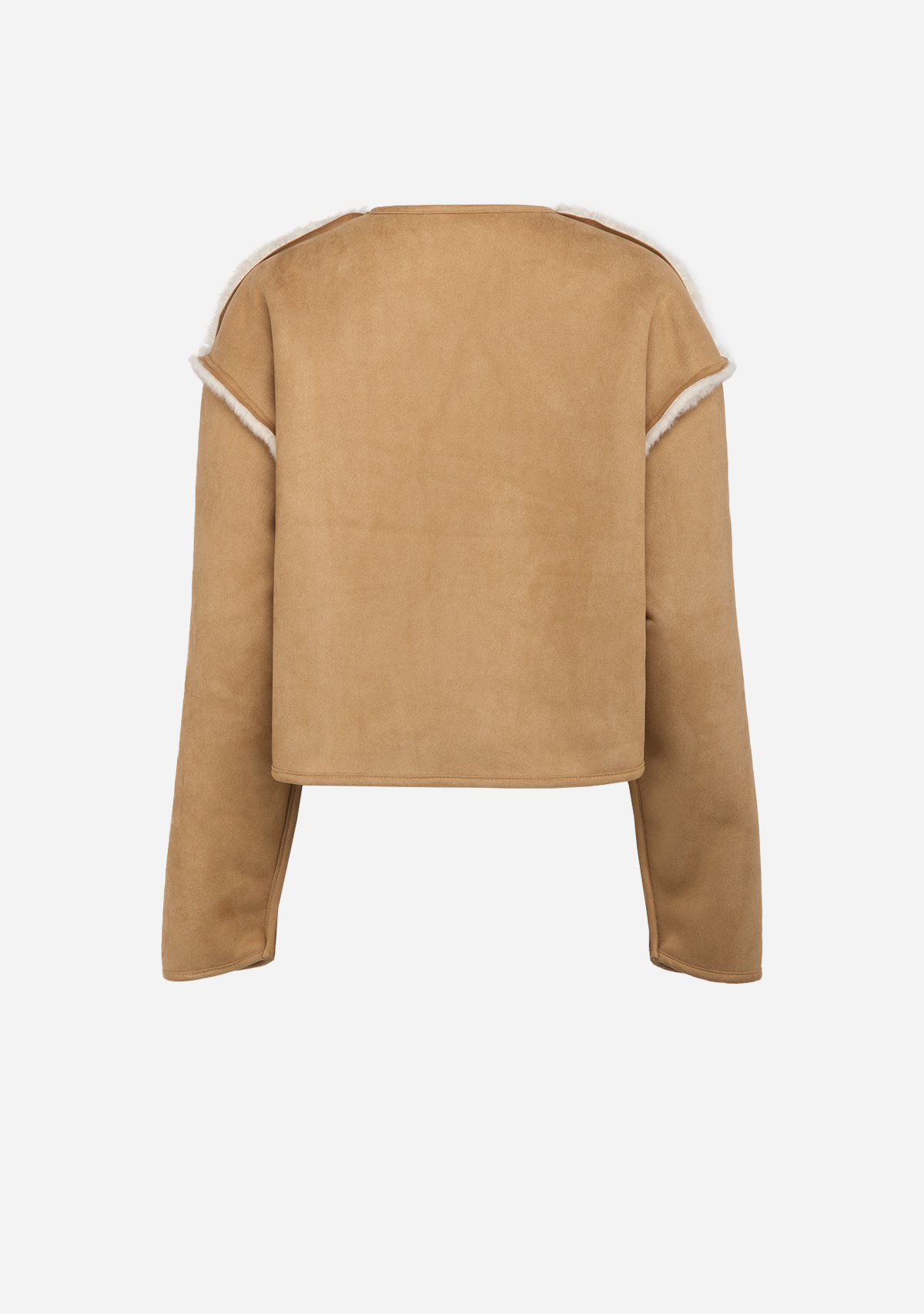 Sherpa And Suede Reversible Jacket Camel
