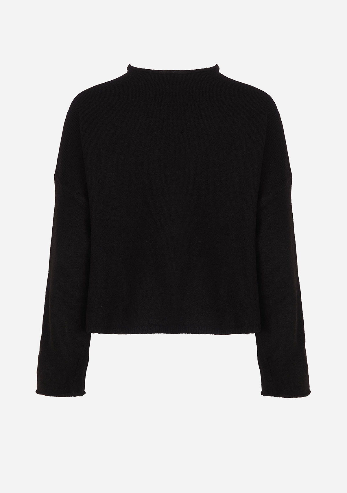 Button Front Lace Trim Knitted Cardigan Black