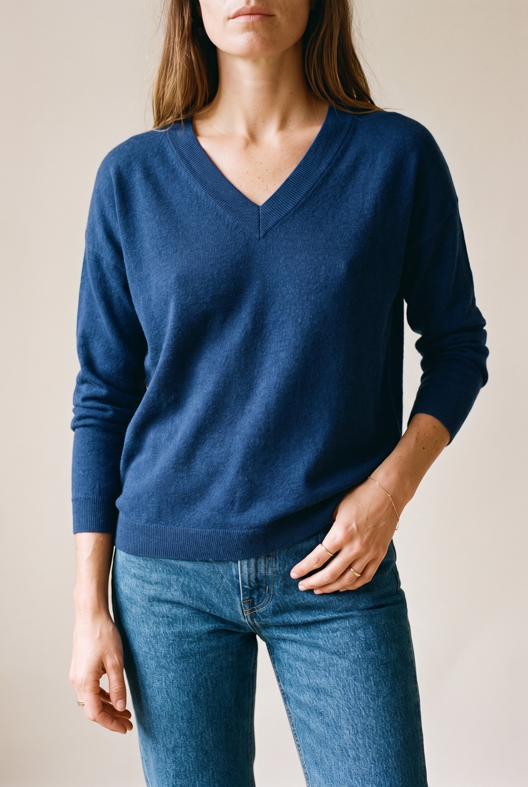 Elizabeth LS VNeck Sweater