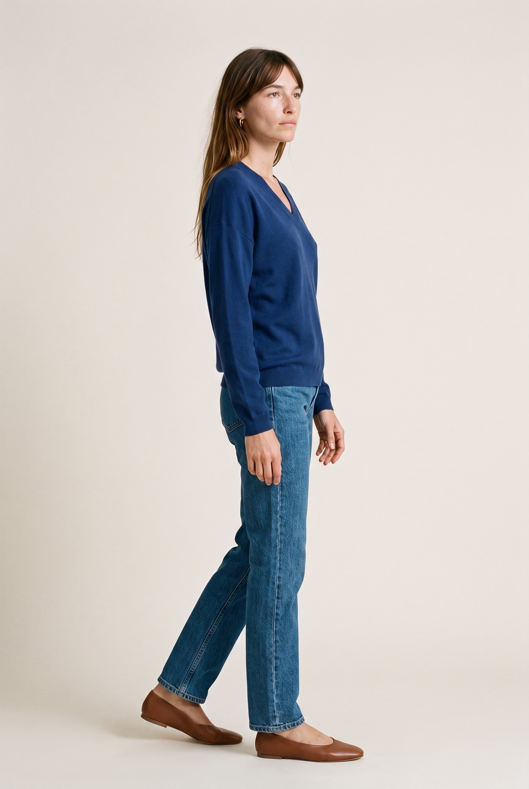 Elizabeth LS VNeck Sweater