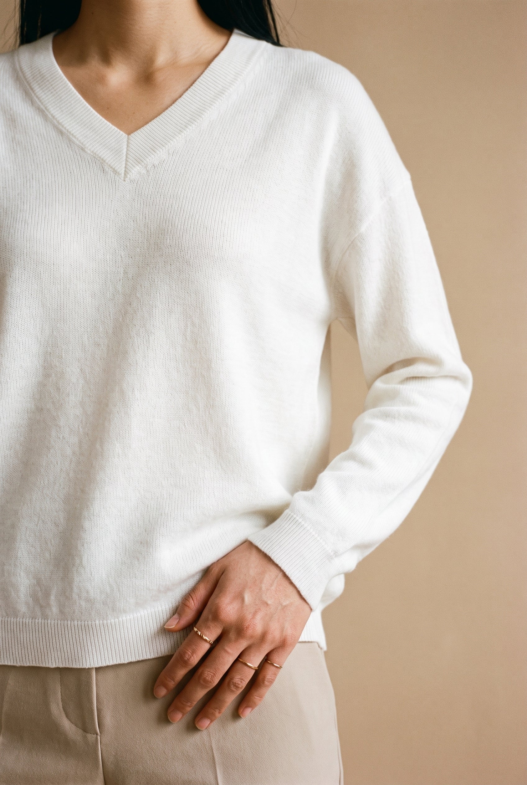 Elizabeth LS VNeck Sweater