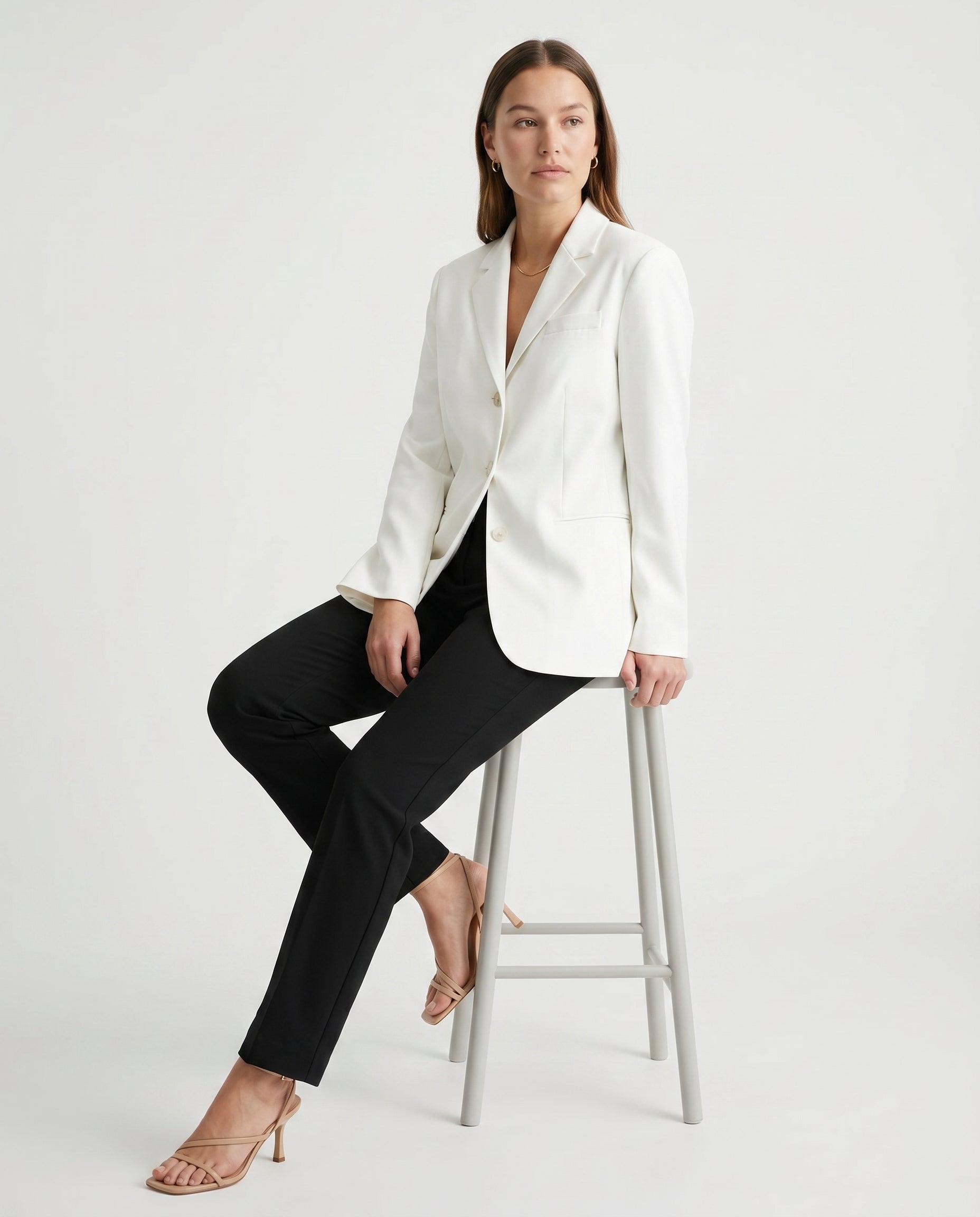 Classic Tailored Blazer White