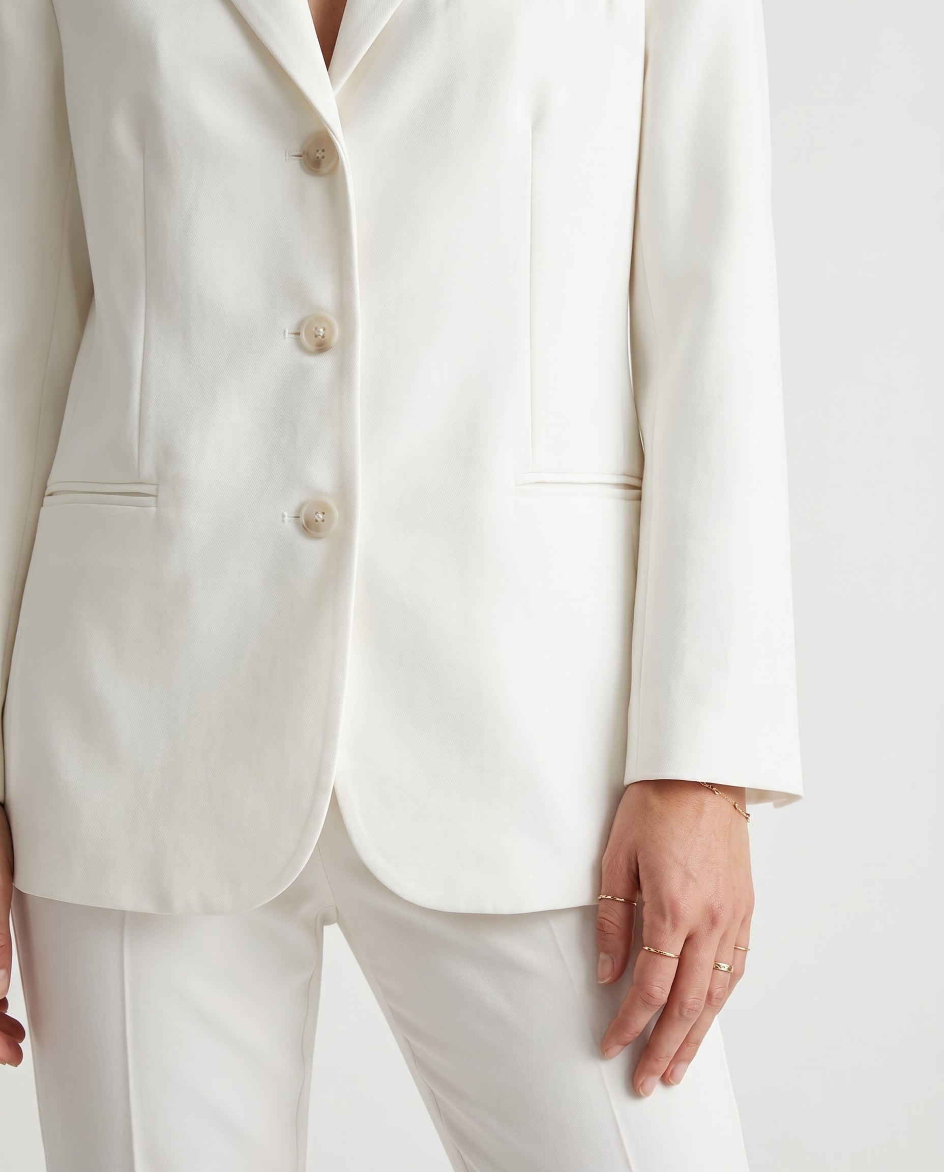 Classic Tailored Blazer White