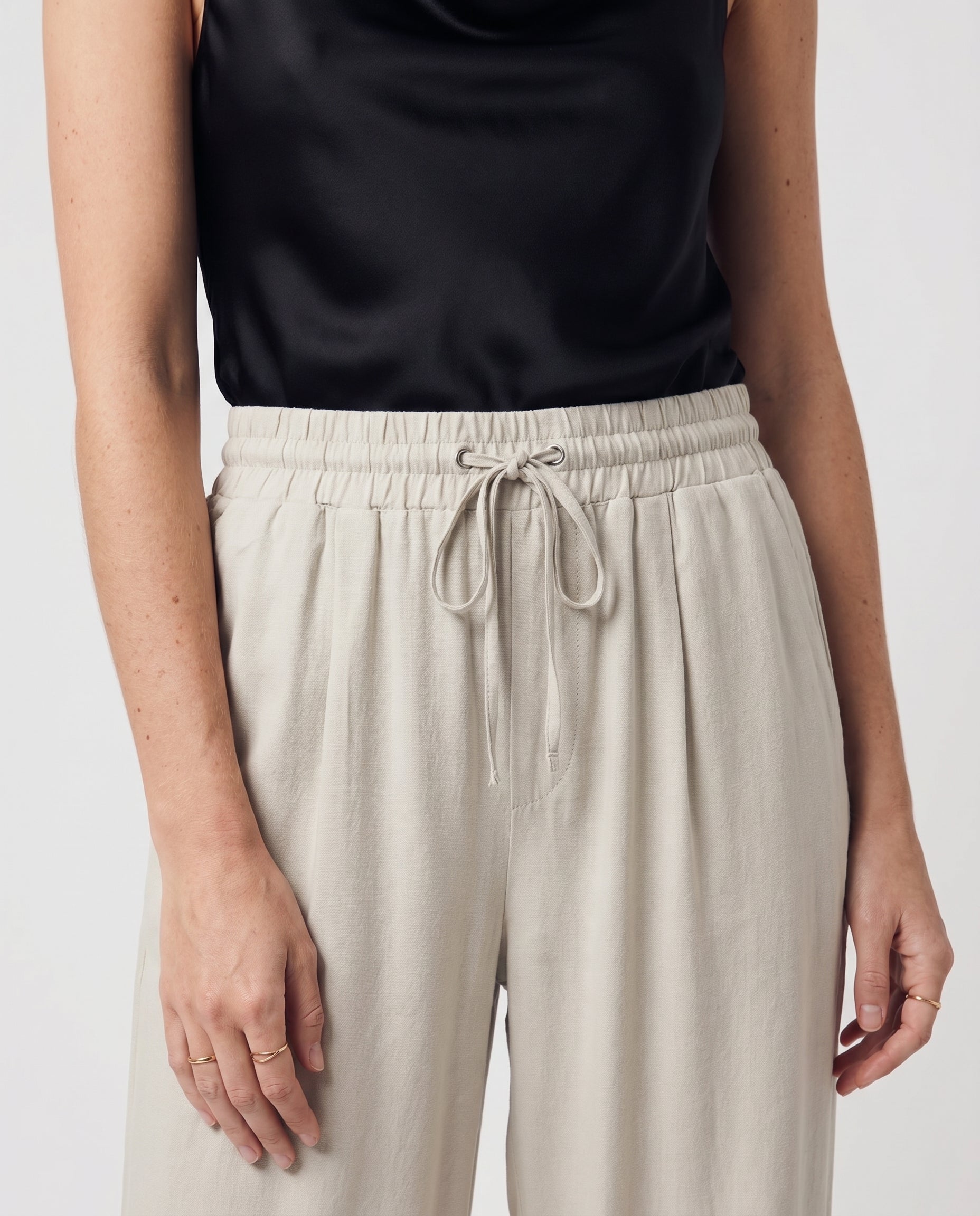 Vm Jes Milo  Wide Pants  Noos Silver Lining