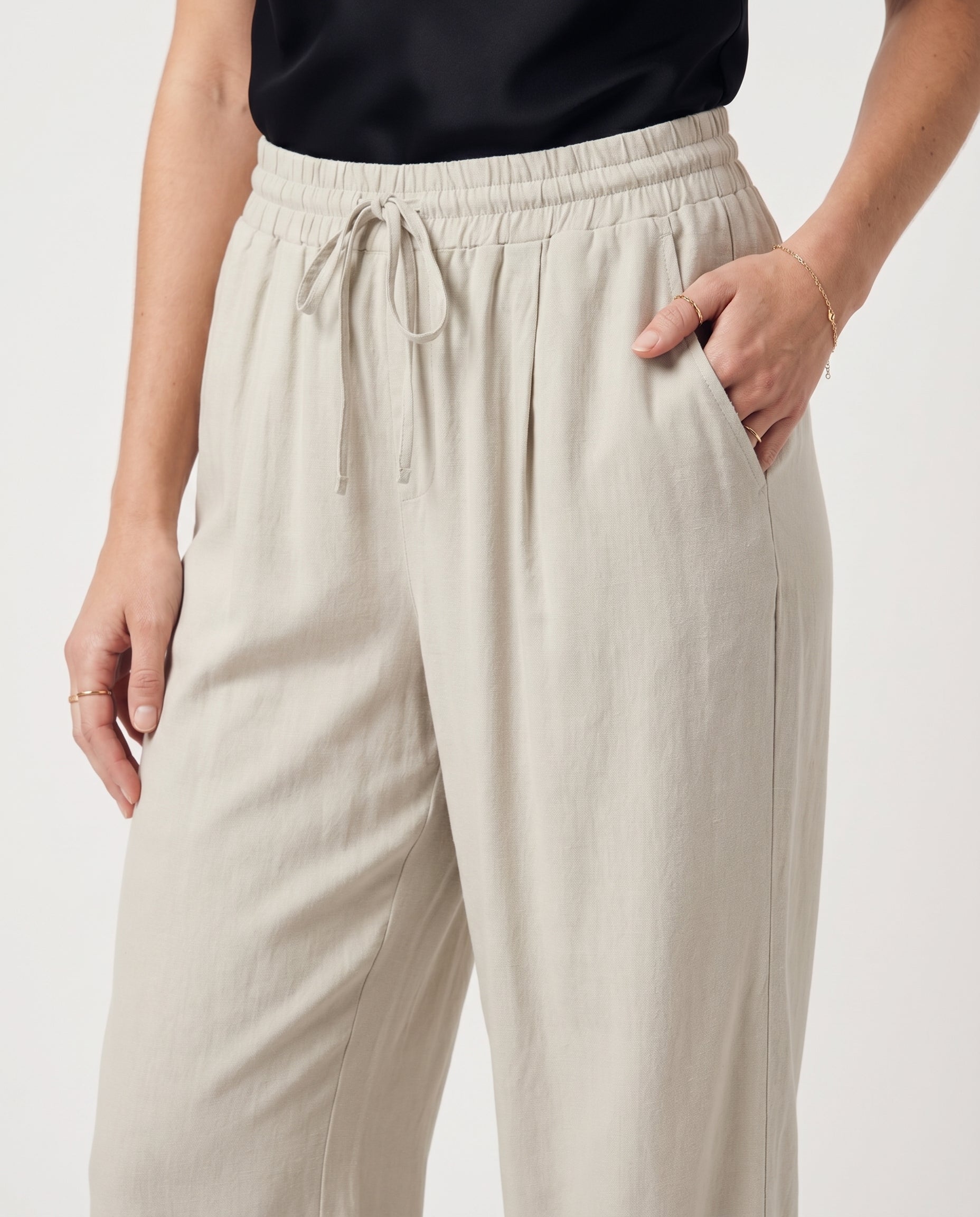 Vm Jes Milo  Wide Pants  Noos Silver Lining