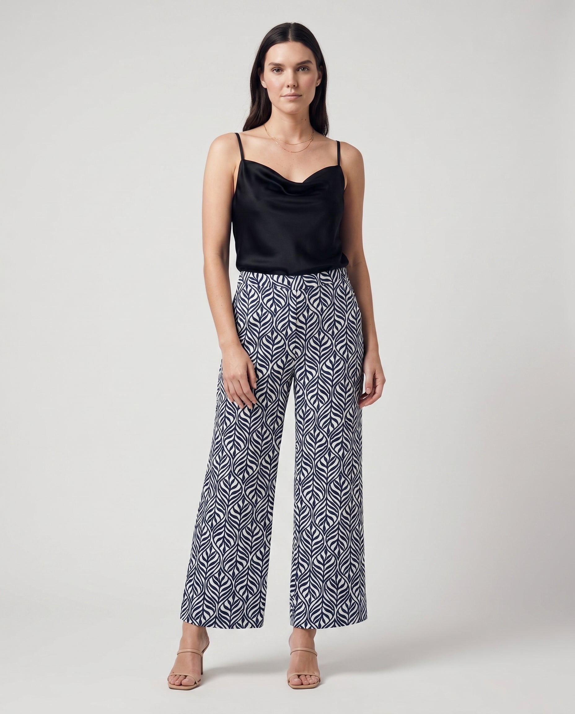 Vmjosie Hw Pantalon large Birch Navy Blazer Bonnie