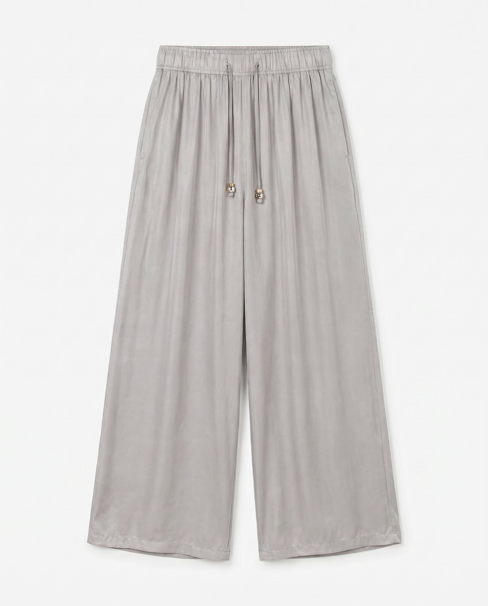 Wide Silver Gray Leg Pants Silver Gray
