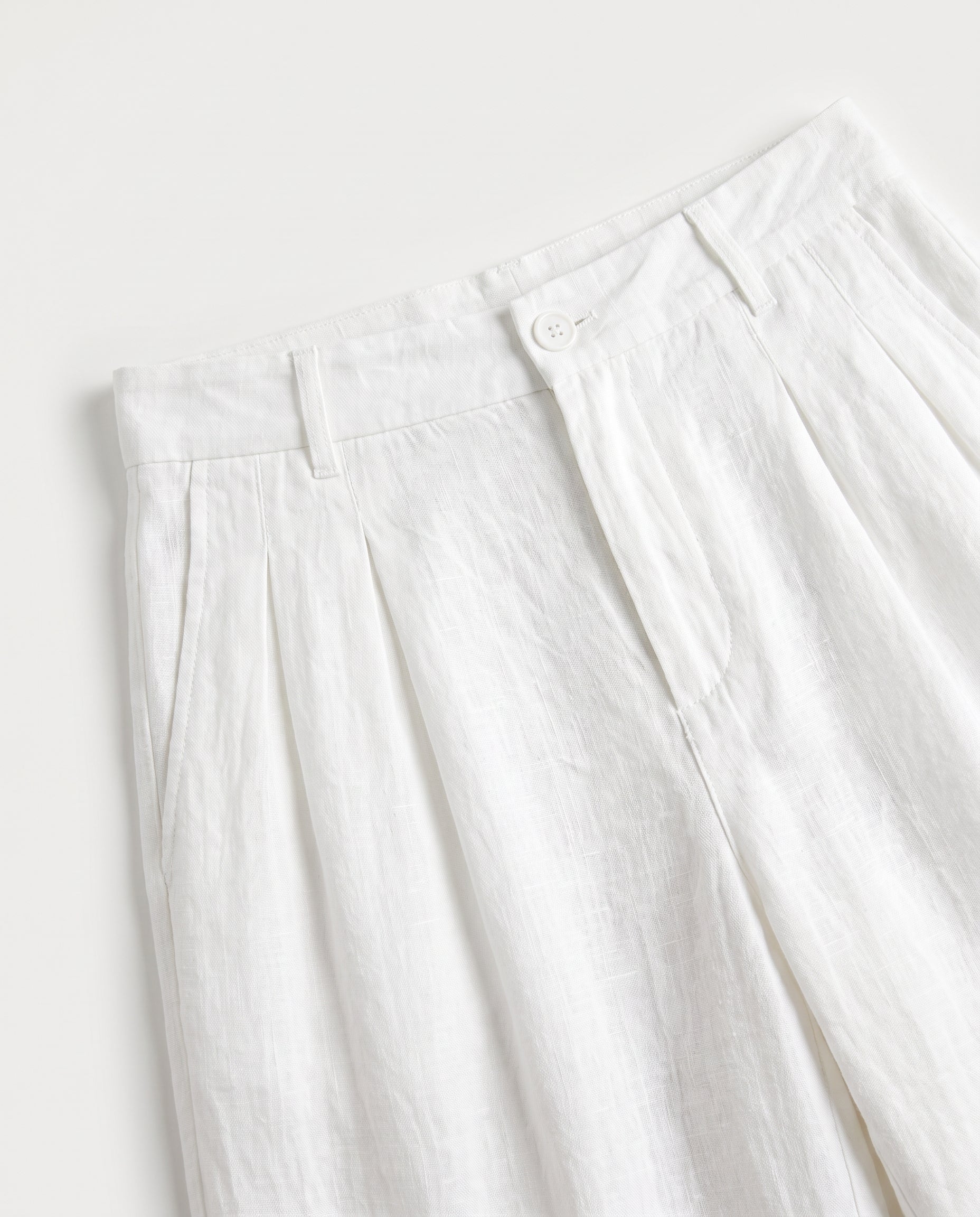 Solid Woven Pant White