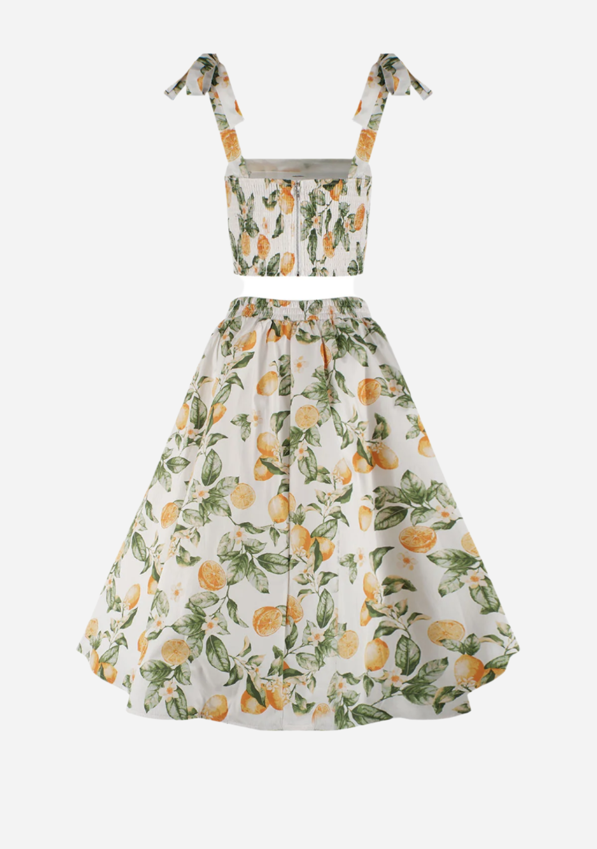 Coastline Structured Circular Midi Skirt Lemon Sorbet