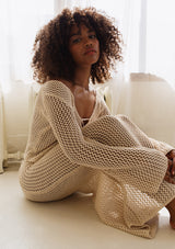 Tahiti Crochet Midi Skirt