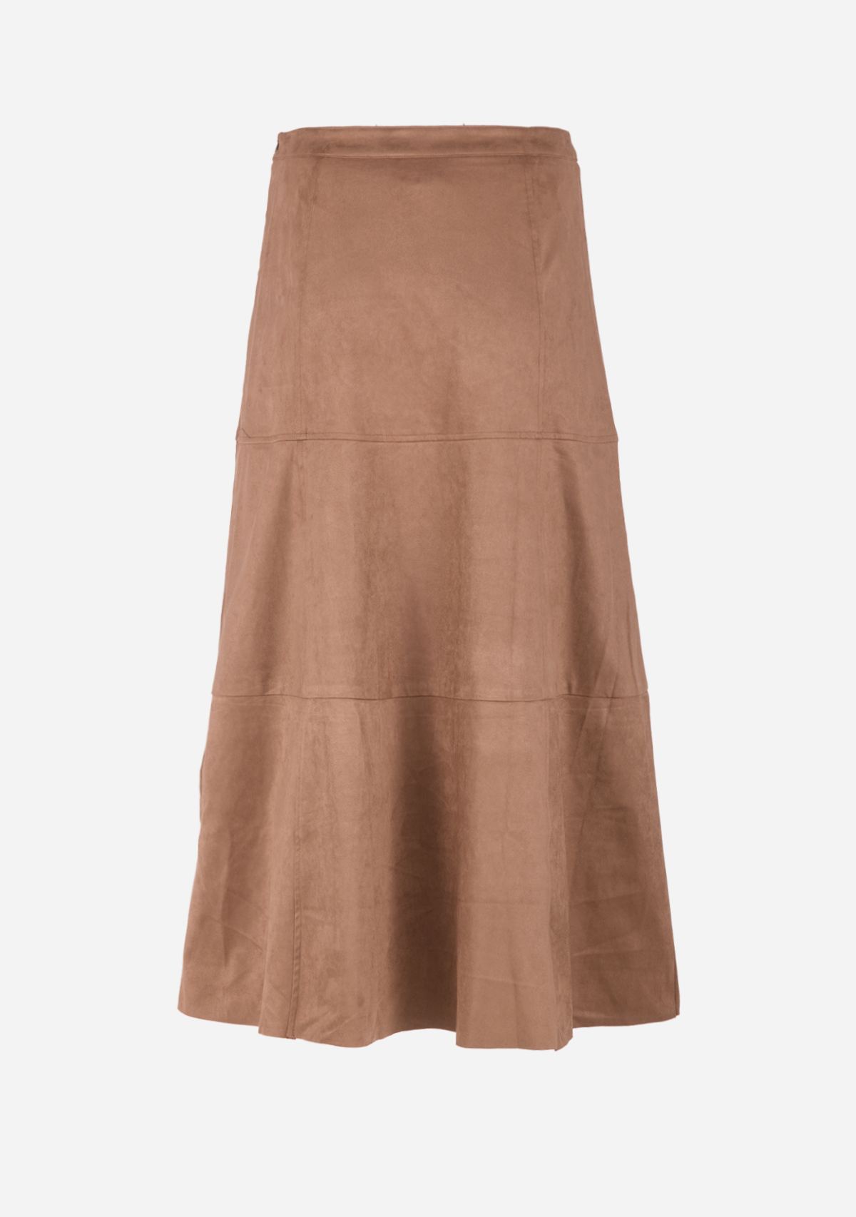 Suede A-Line Midi Skirt Mocha